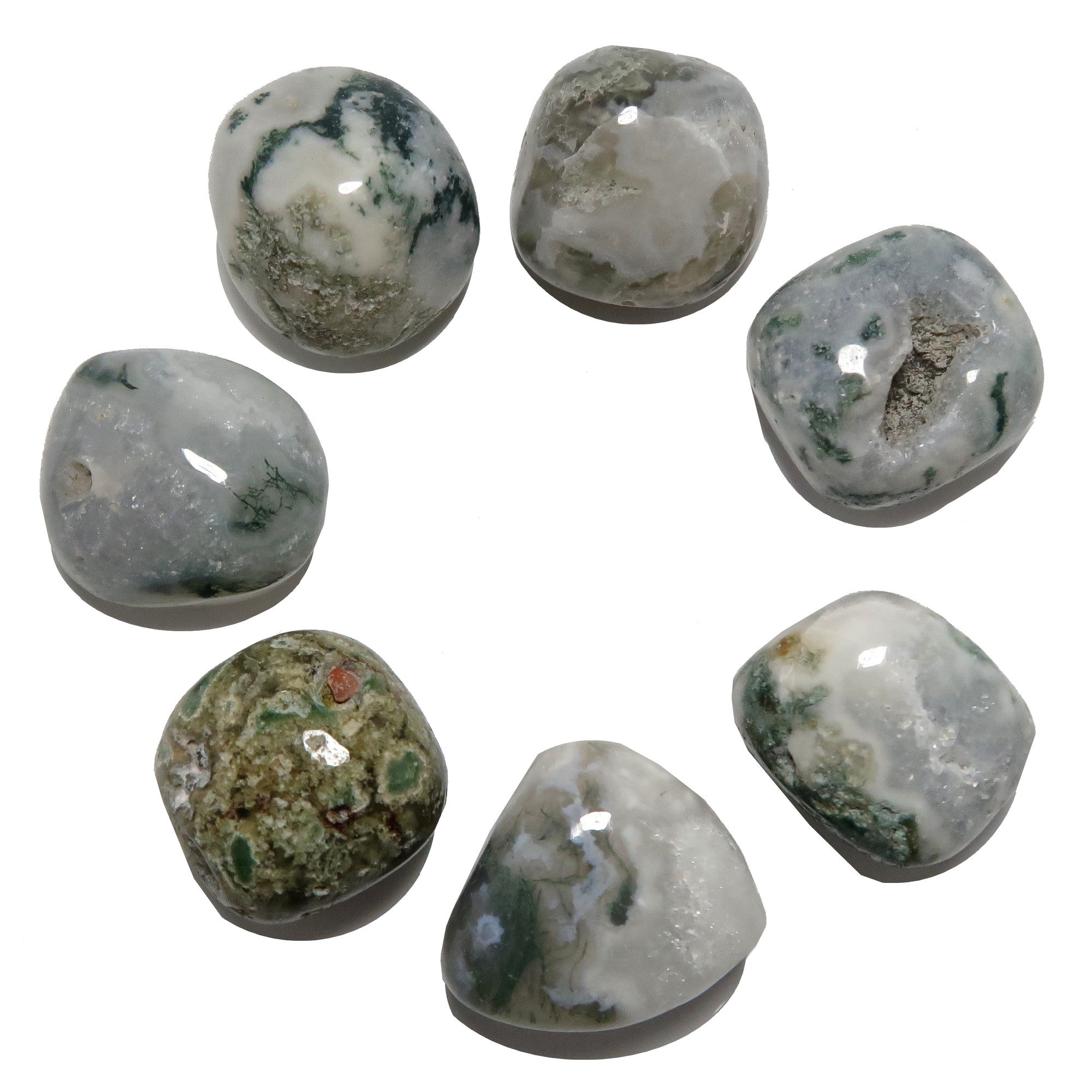 Moss Agate Tumbled Stone I'm a Natural