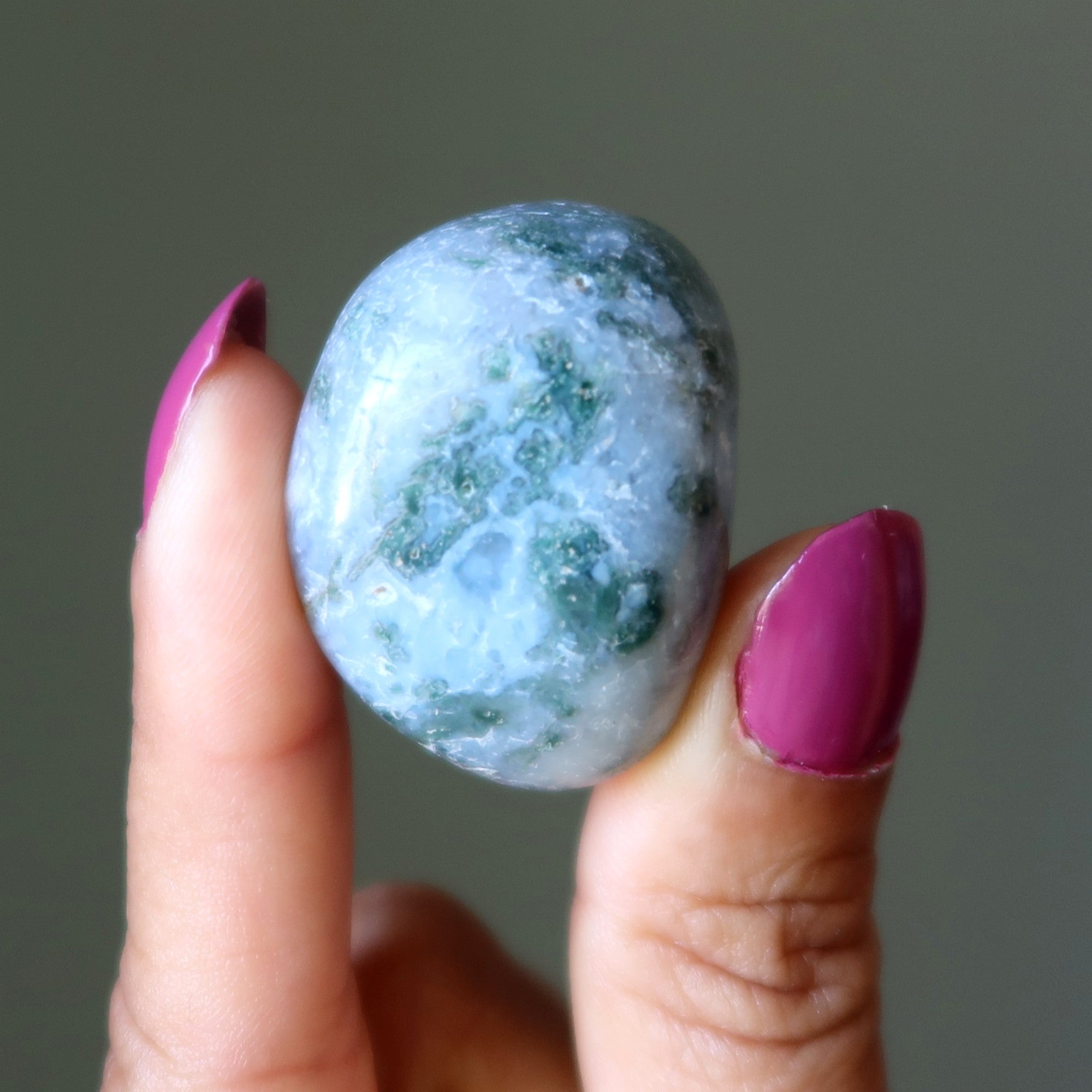 Moss Agate Tumbled Stone I'm a Natural