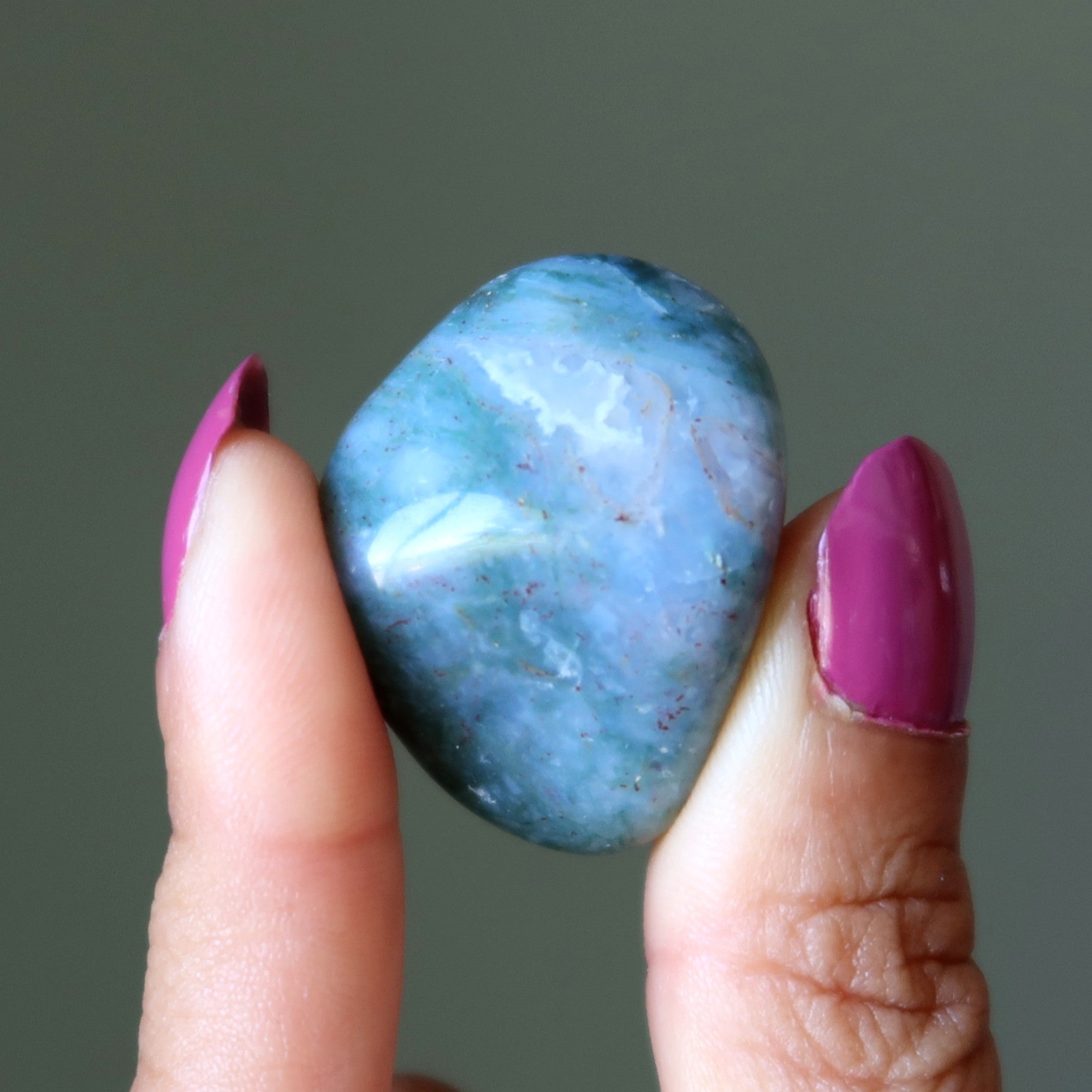 Moss Agate Tumbled Stone I'm a Natural