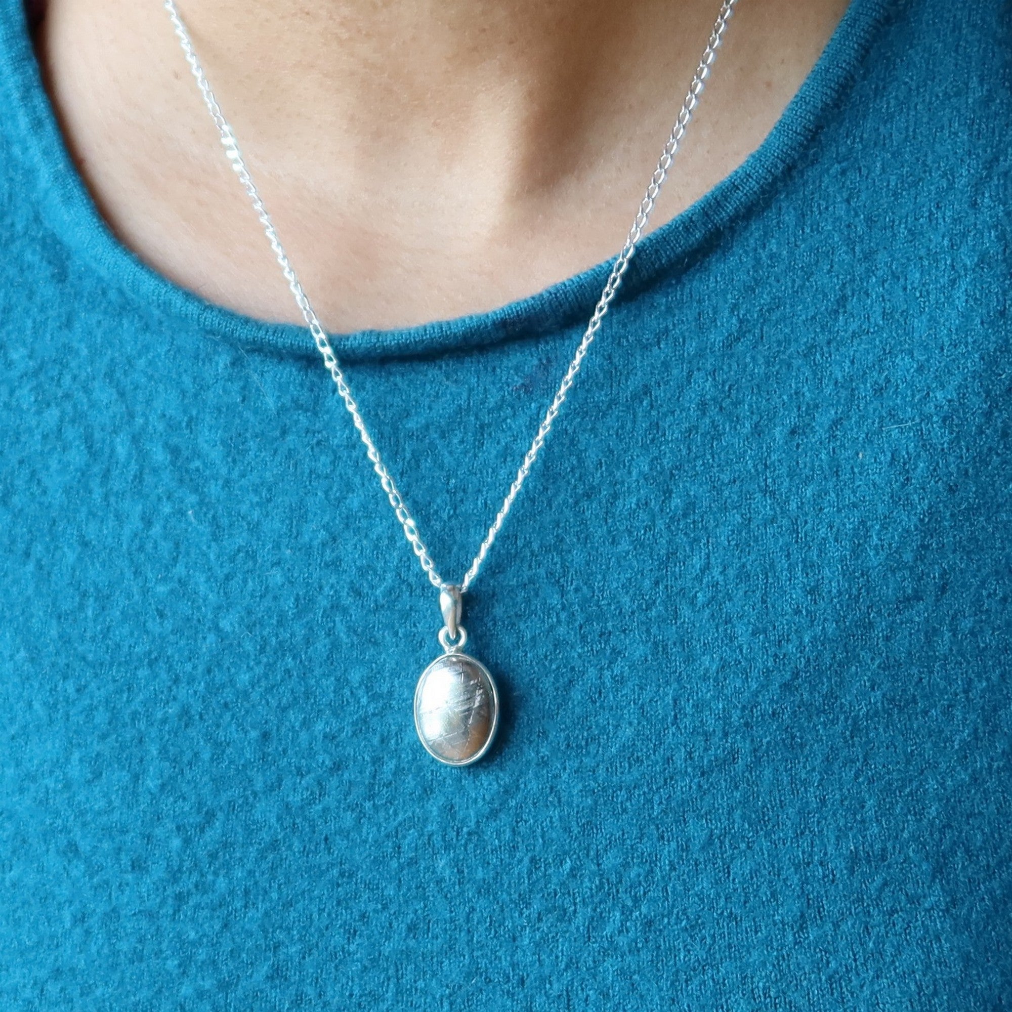 Muonionalusta Meteoritenkette Matrix Sterlingsilber