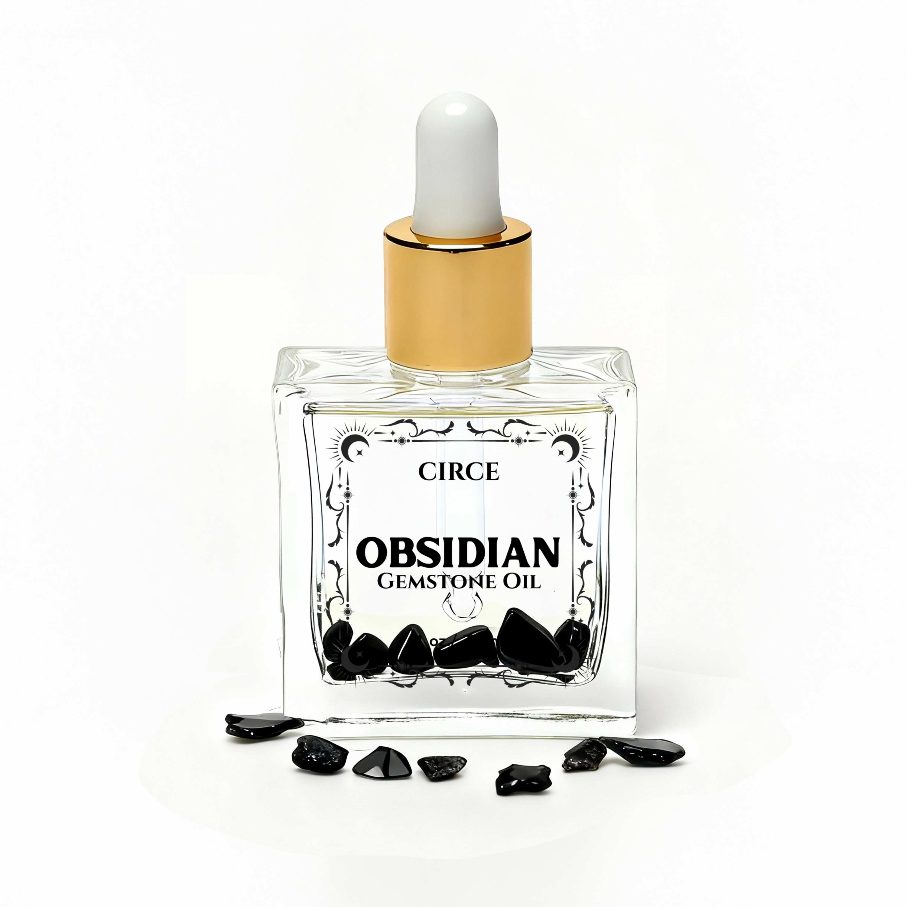 Trio d'huiles corporelles aux cristaux – Coffret découverte Quartz rose, Citrine et Obsidienne