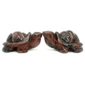 Mahagoni-Obsidian-Schildkröten-Set Langlebigkeits-Schutzstein-Paar