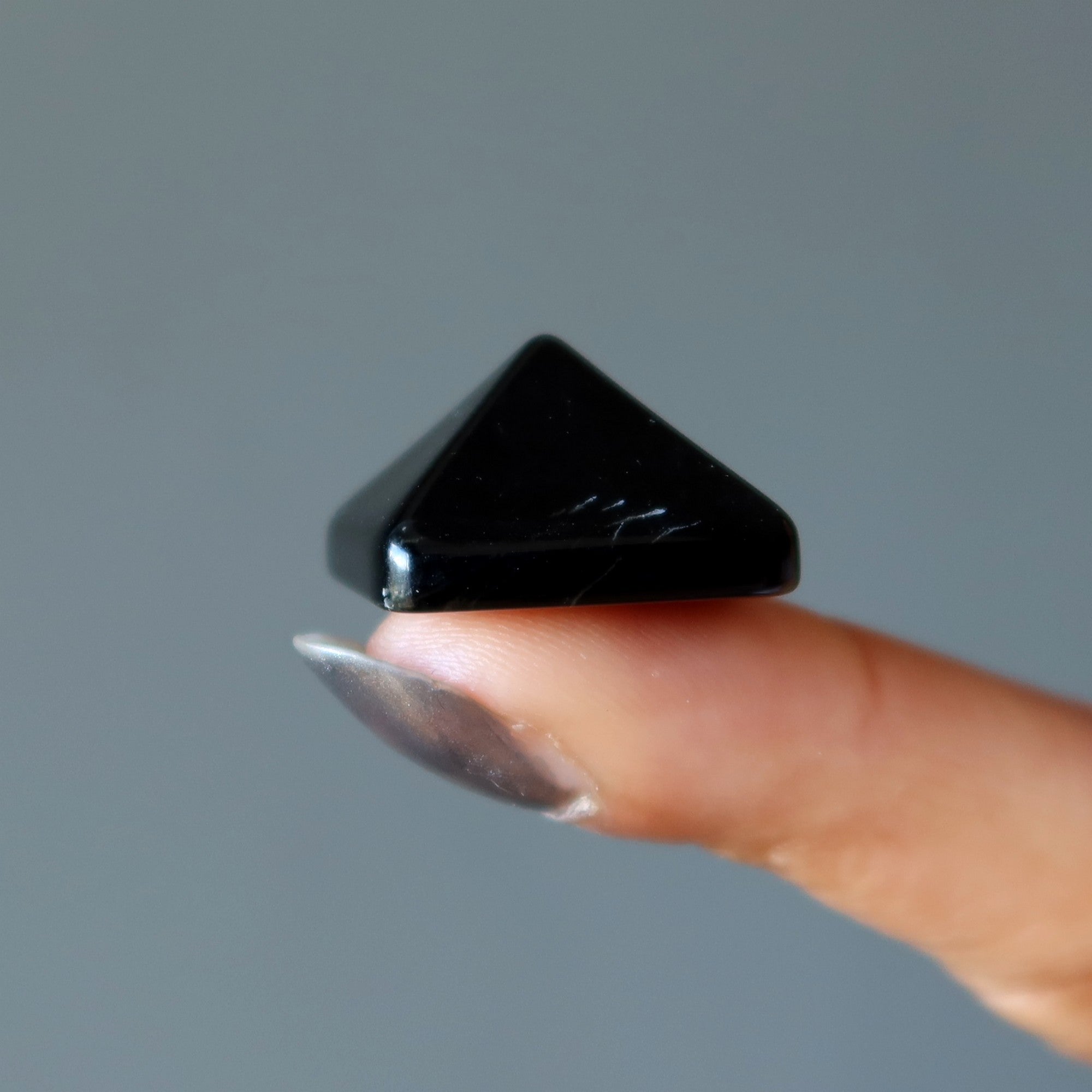Black Obsidian Pyramid Power Protection Crystal