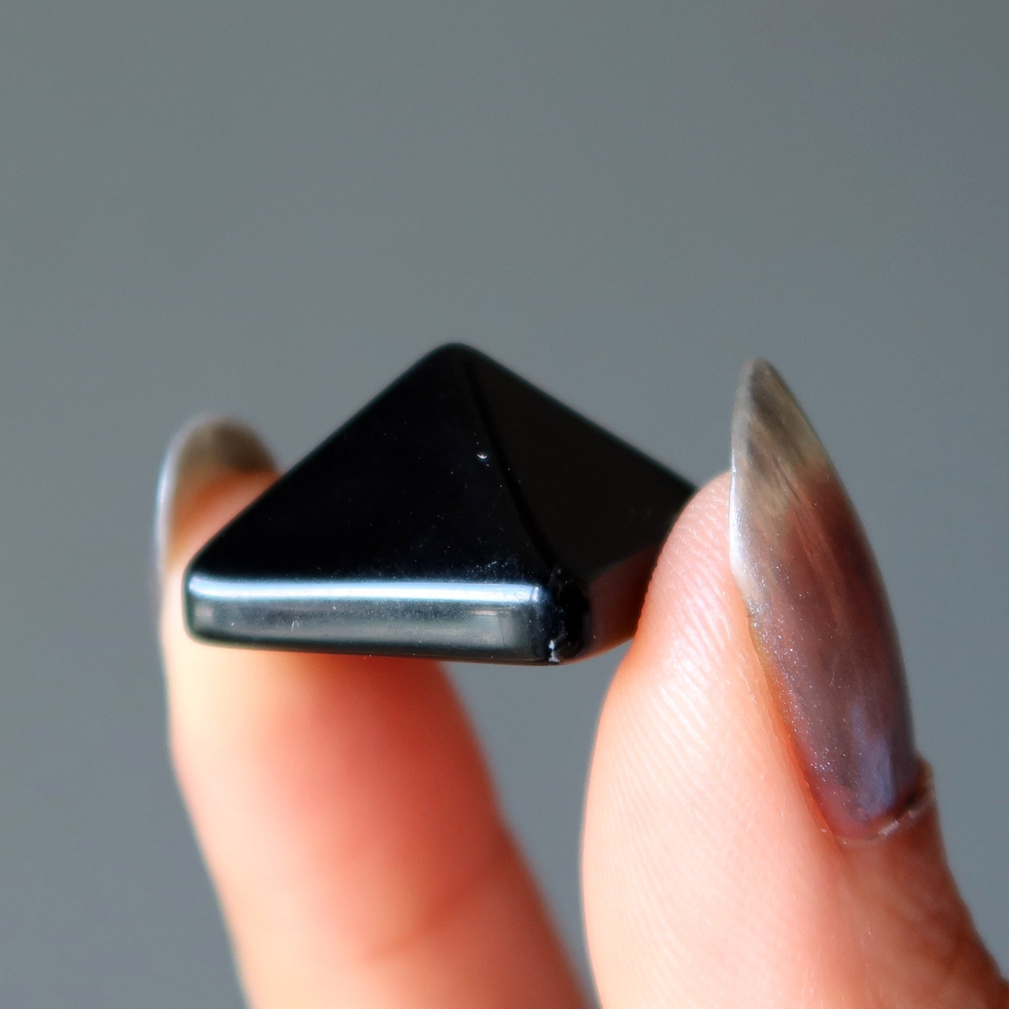 Black Obsidian Pyramid Power Protection Crystal