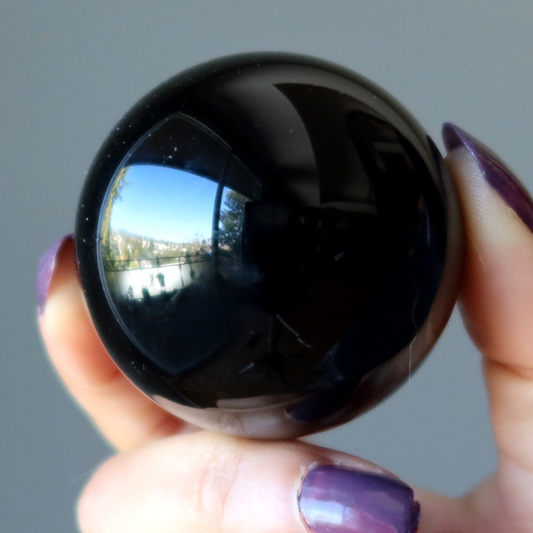 Black Obsidian Sphere Protection Crystal Ball