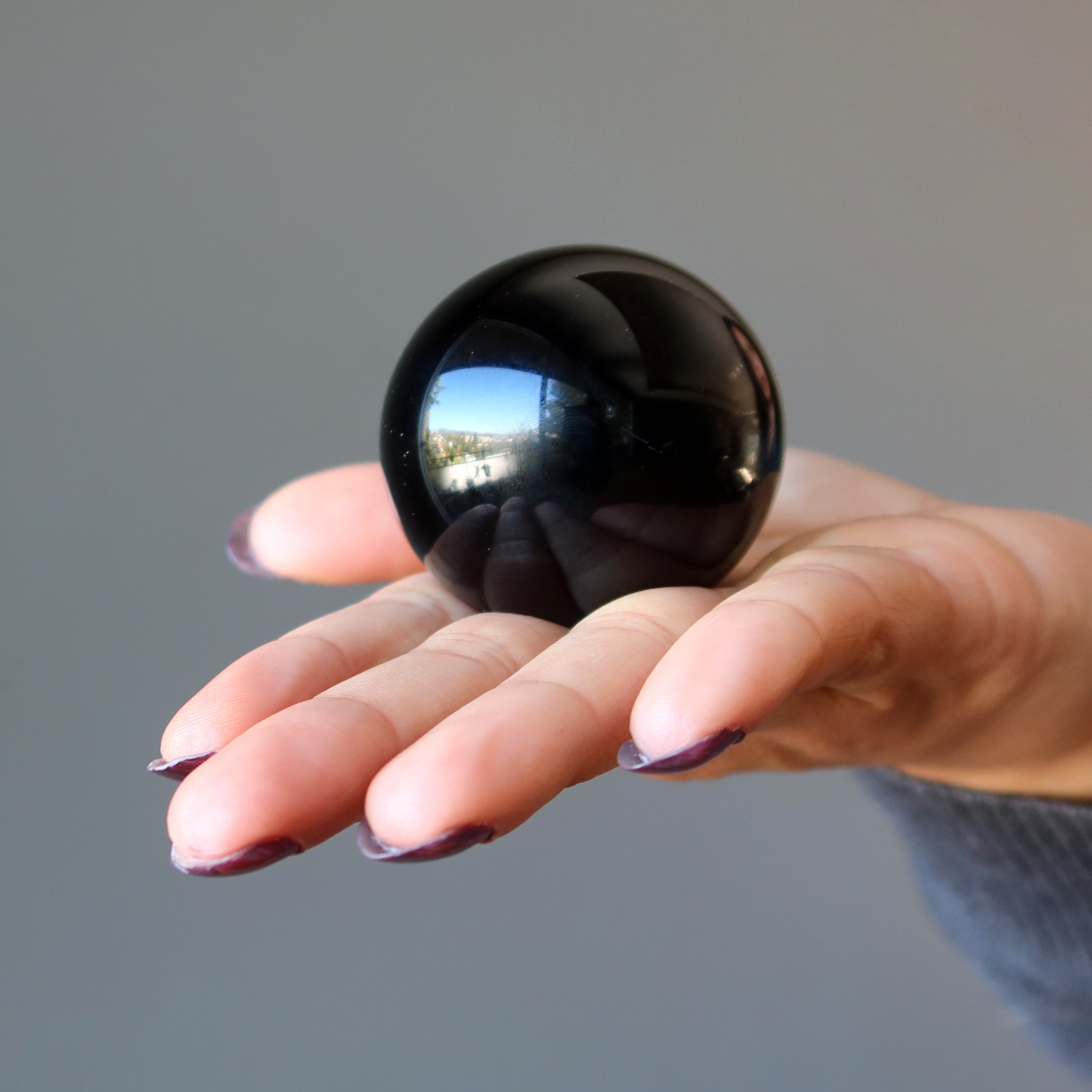 Black Obsidian Sphere Protection Crystal Ball
