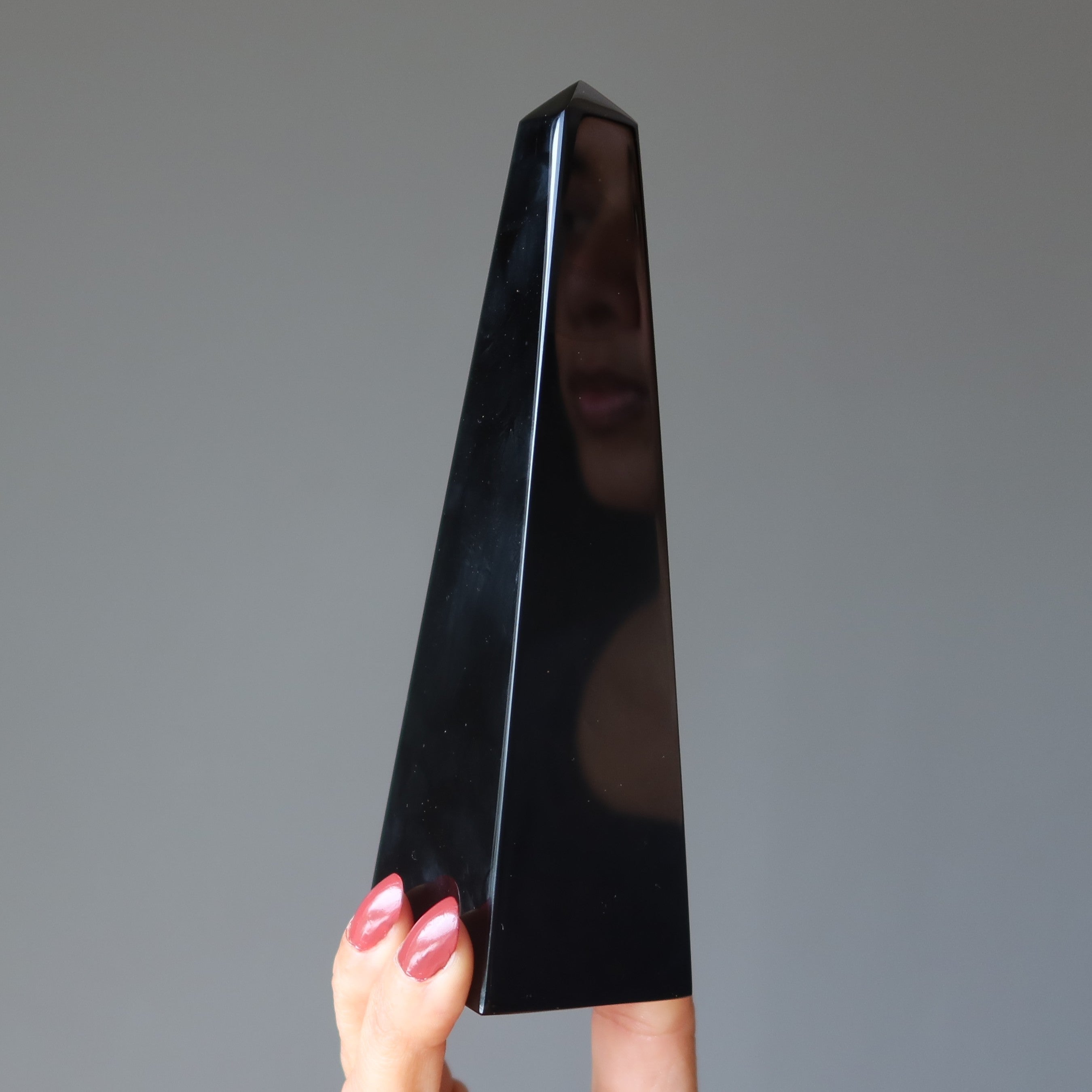 Tour Baguette Pilier de Protection en Obsidienne Noire