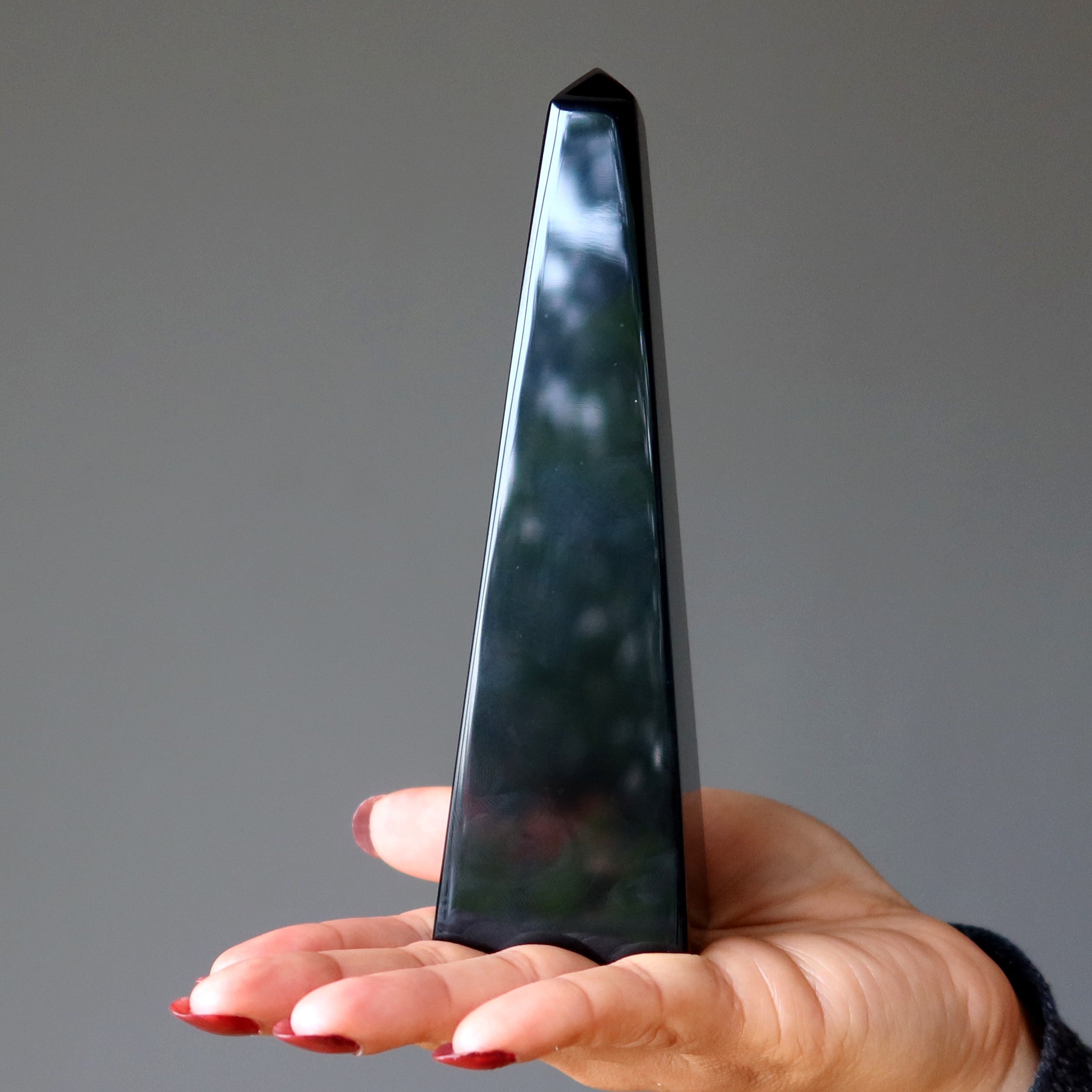 Tour Baguette Pilier de Protection en Obsidienne Noire