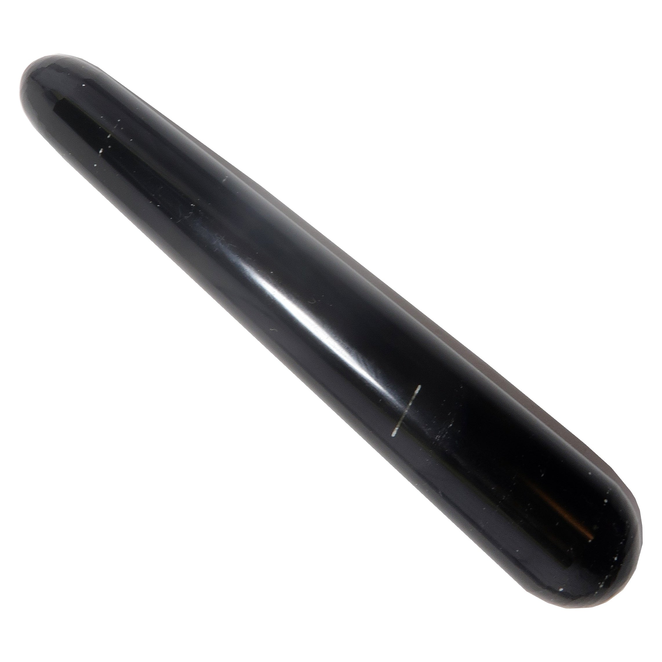 Schwarzer Obsidian Massagestab Schutzstein