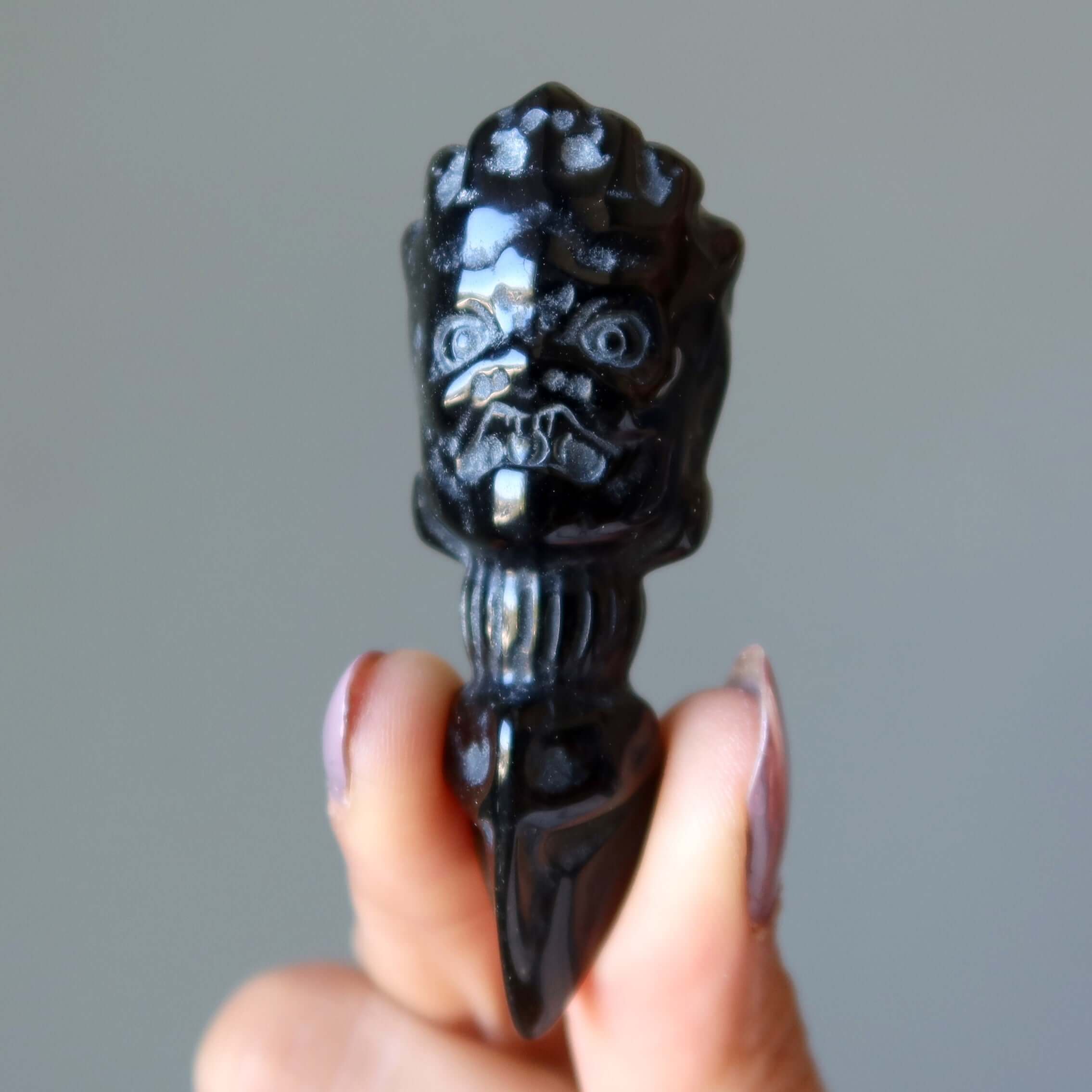 Baguette Poignard d'Obsidienne Noire Rituel Sacrificiel