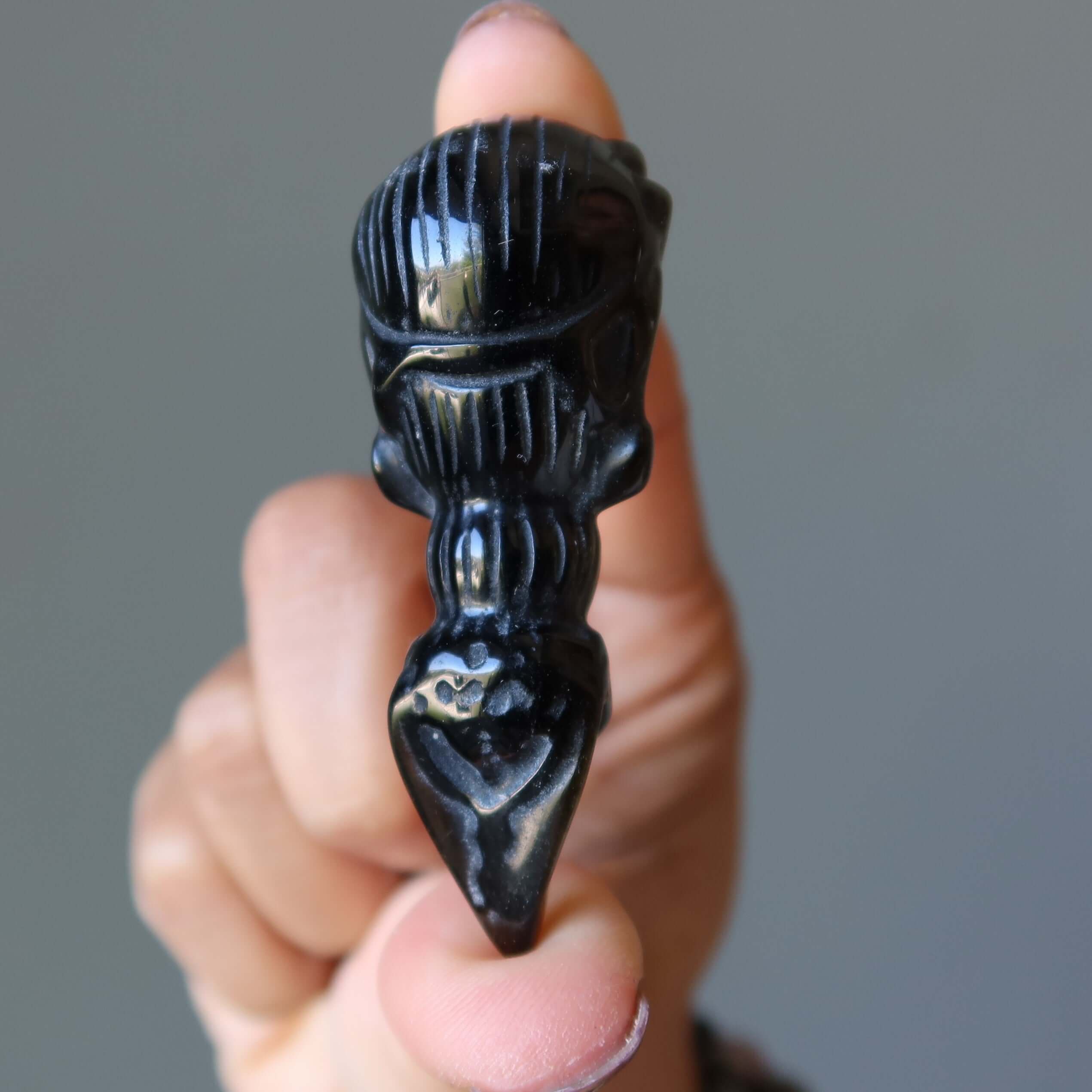 Baguette Poignard d'Obsidienne Noire Rituel Sacrificiel