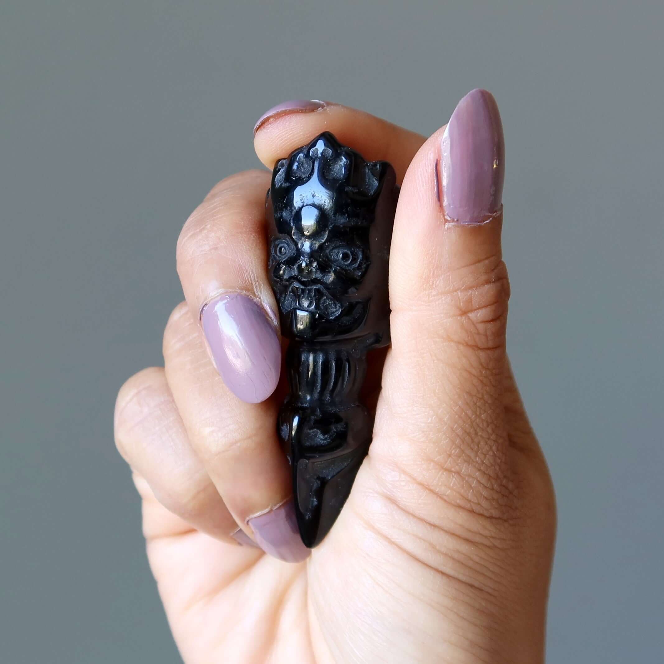 Baguette Poignard d'Obsidienne Noire Rituel Sacrificiel