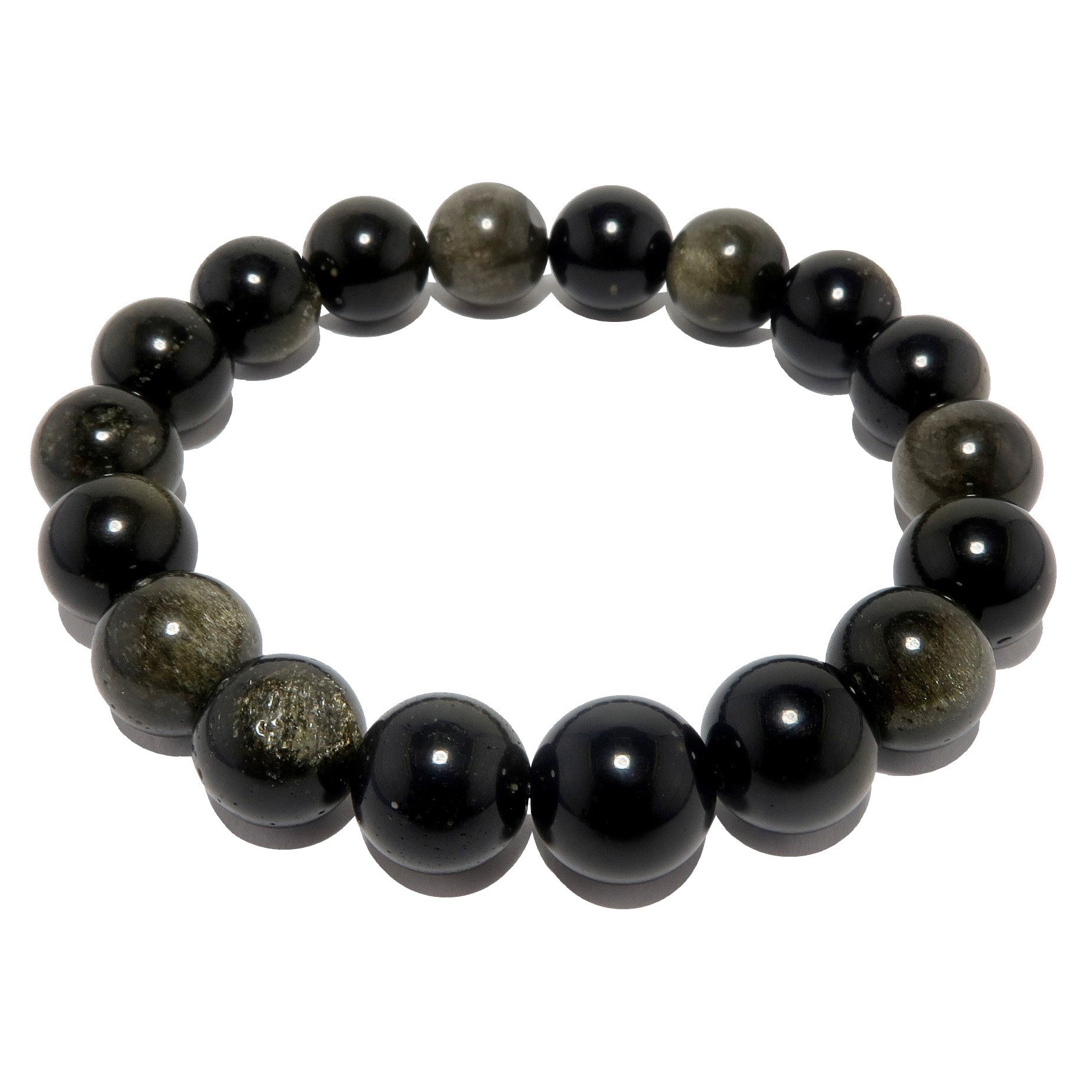 Gold Sheen Obsidian Armband Naturstein Schutzschild