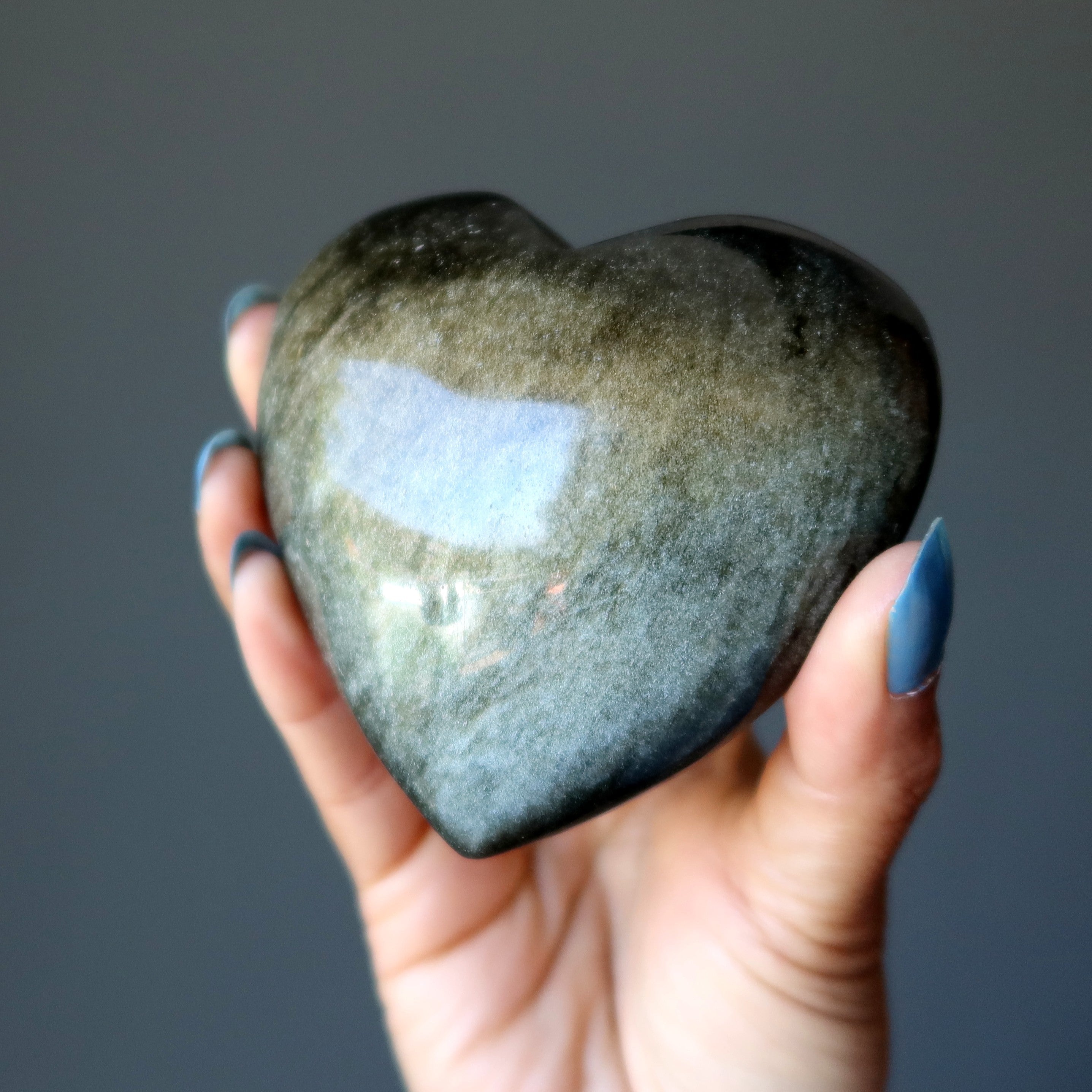 Gold Sheen Obsidian Heart Spark of Joy