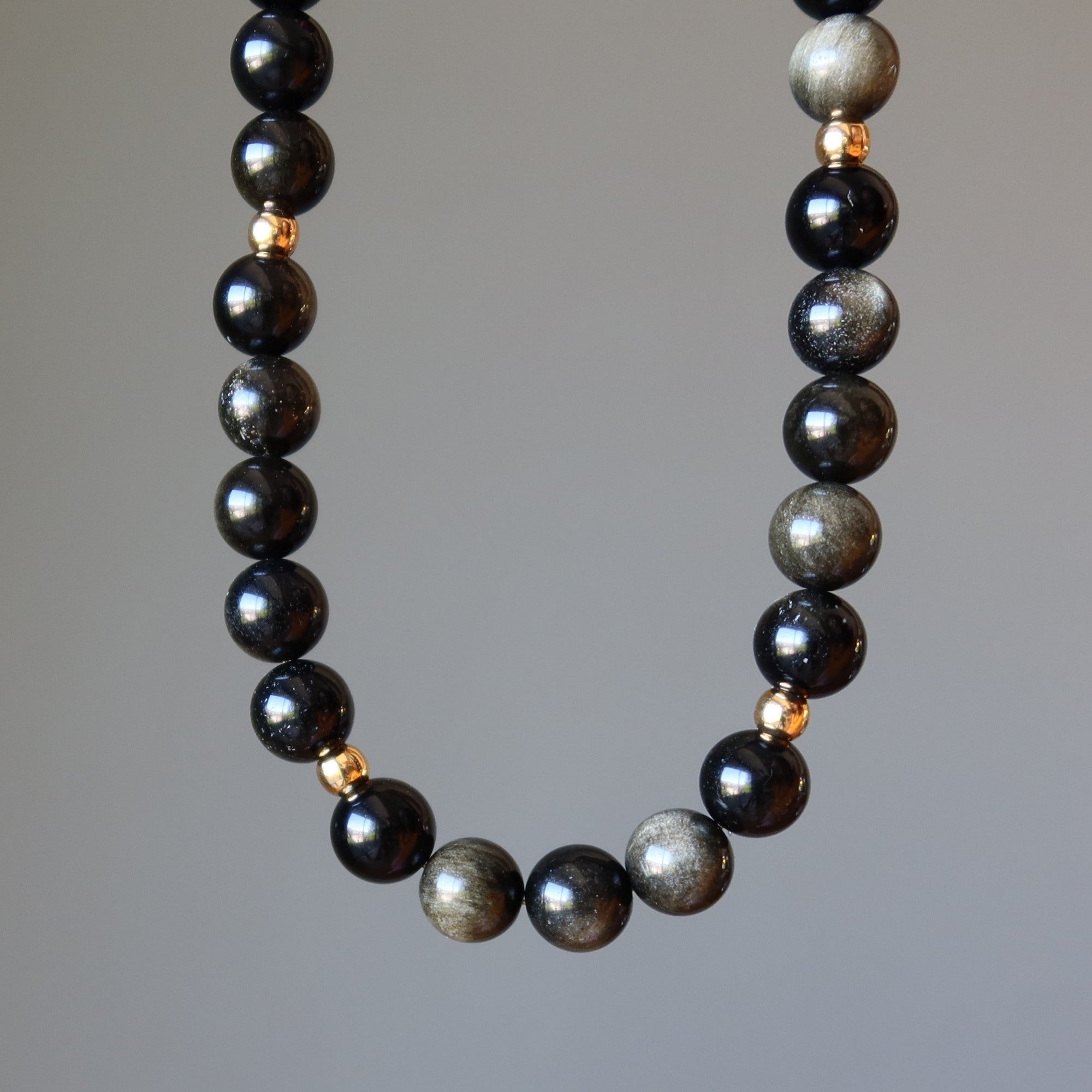 Gold Sheen Obsidian Necklace Soul Serenade Stone