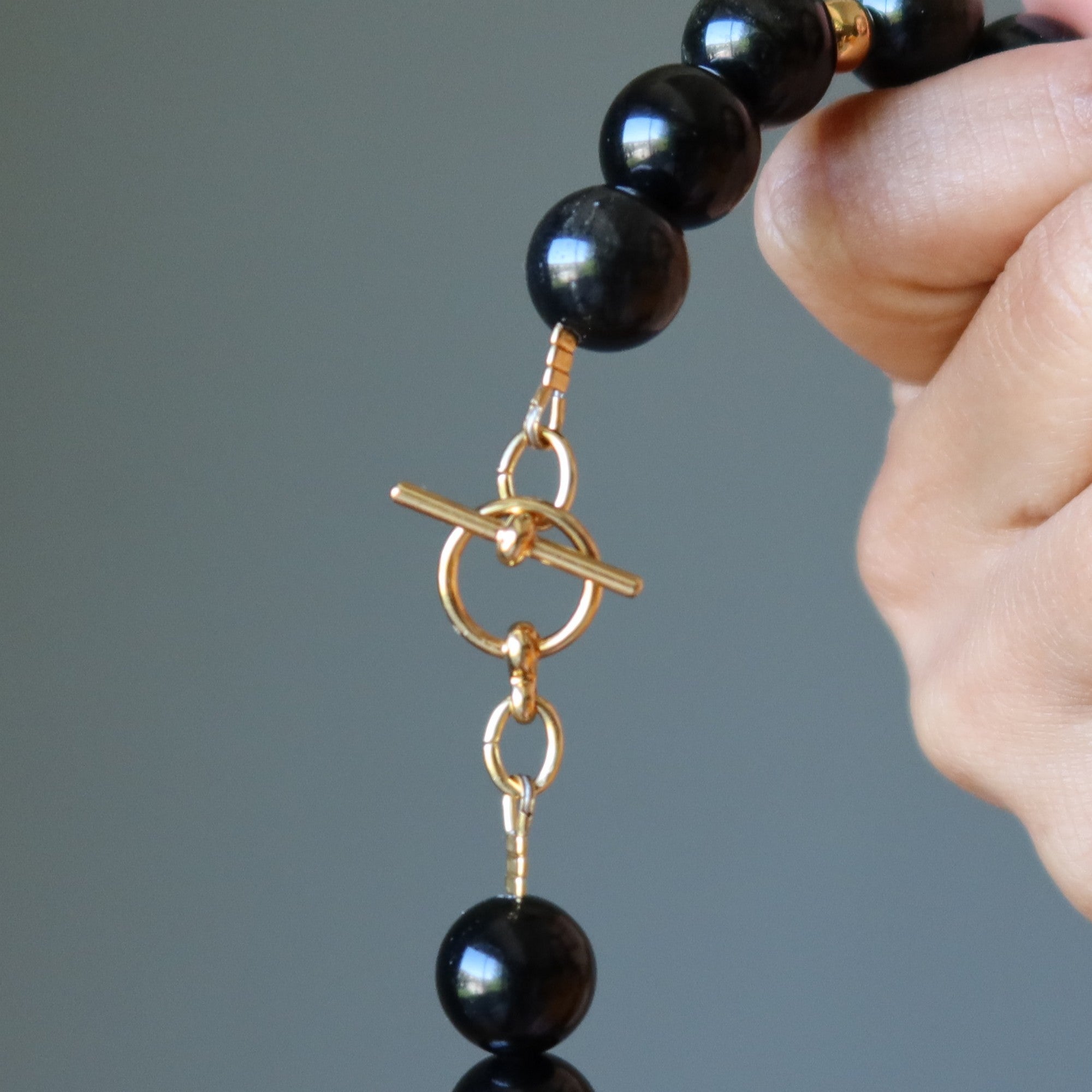 Gold Sheen Obsidian Necklace Soul Serenade Stone