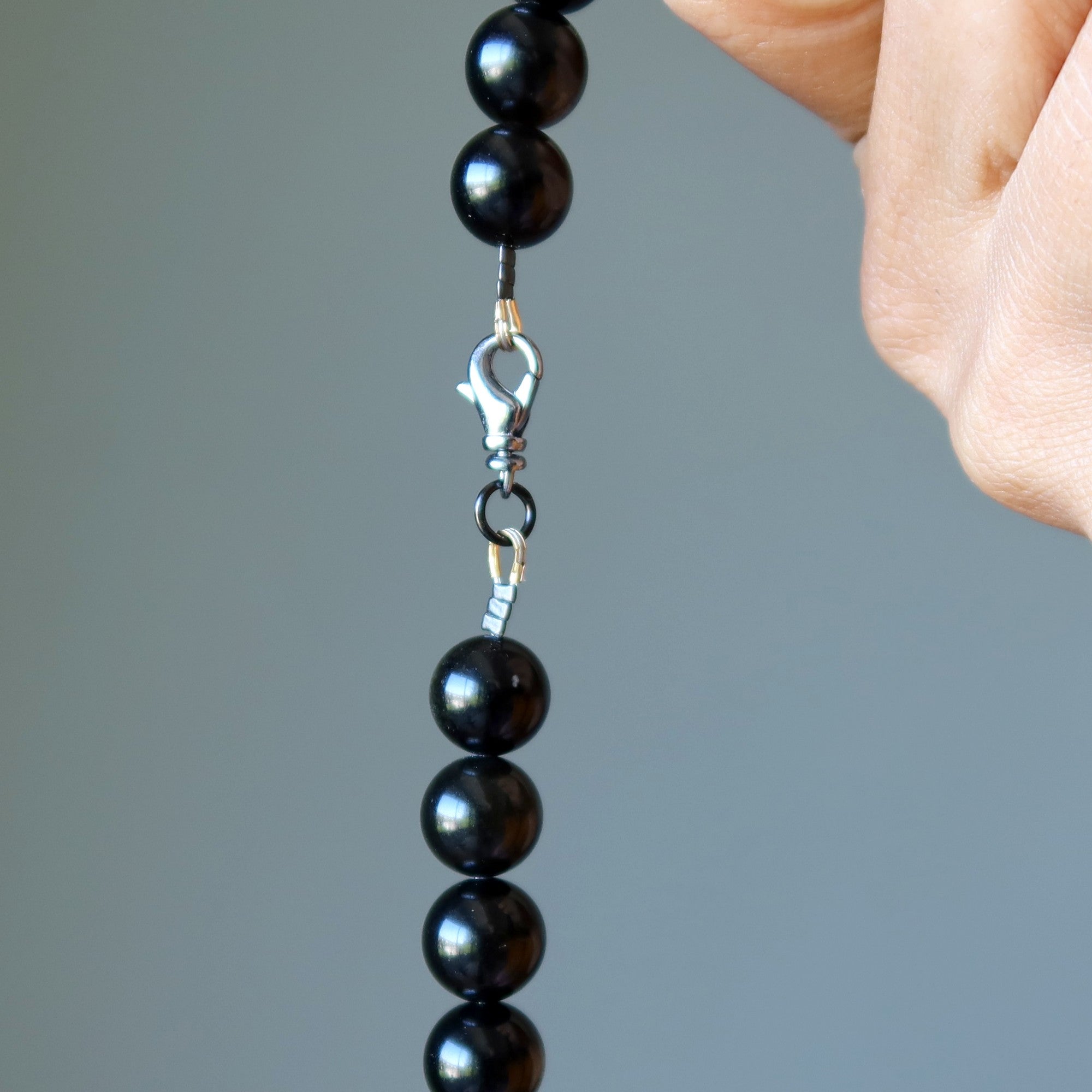 Gold Sheen Obsidian Necklace Bedazzle My Style
