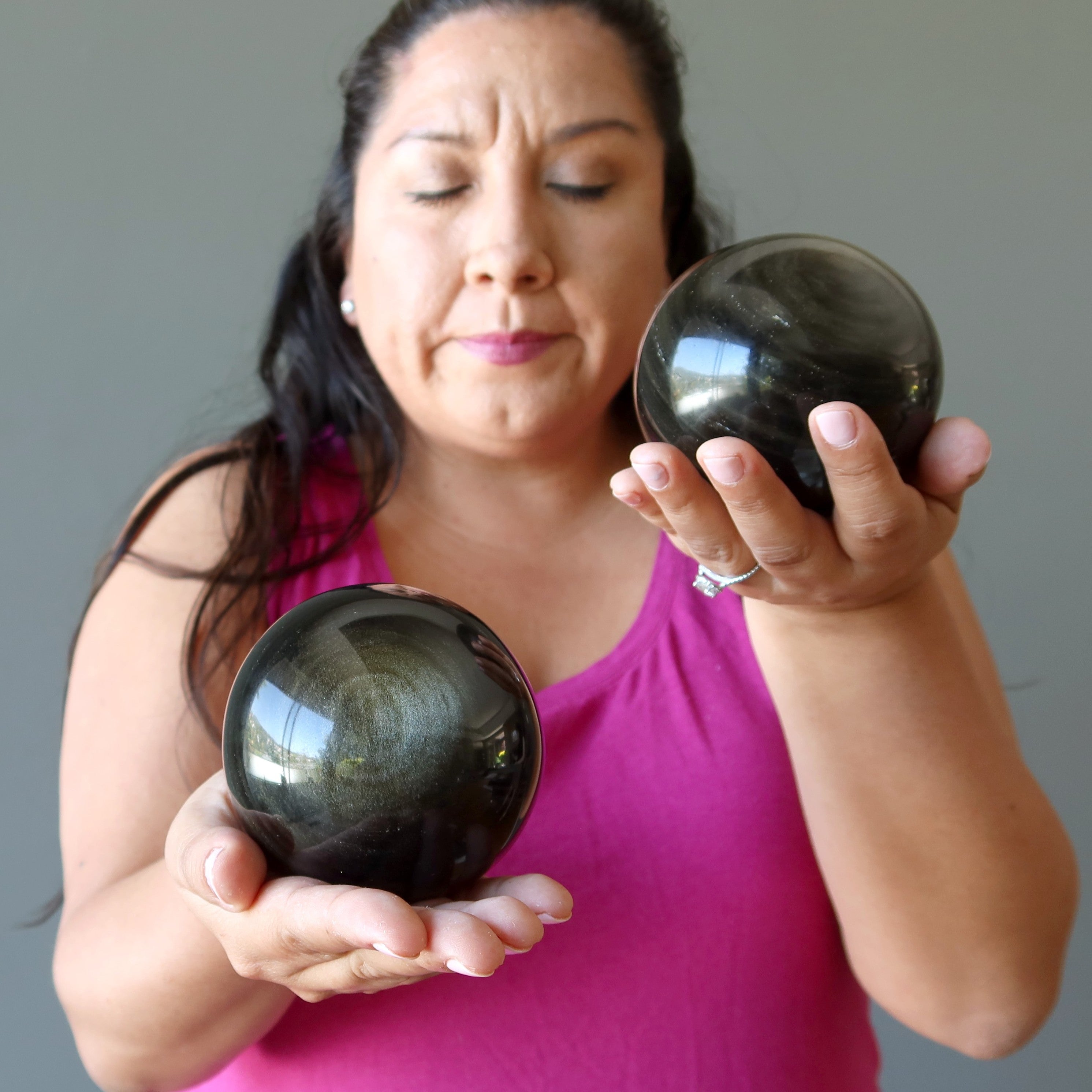 Gold Sheen Obsidian Sphere Bedazzle Crystal Ball