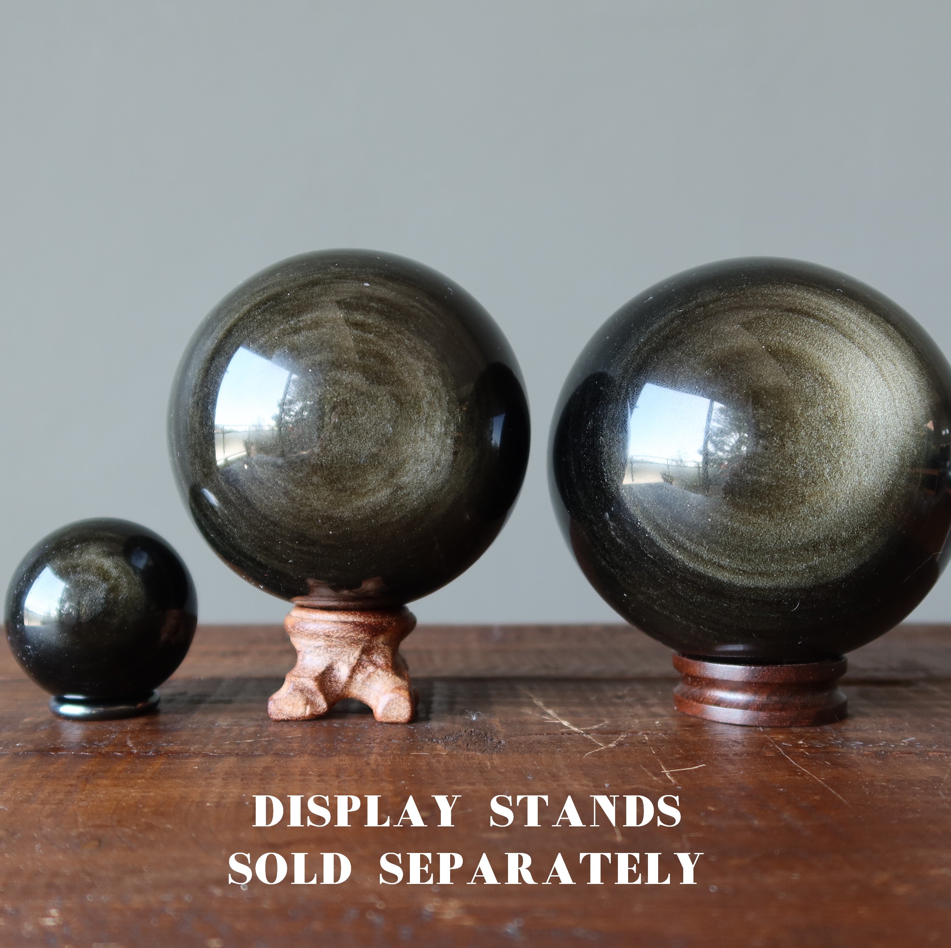 Gold Sheen Obsidian Sphere Bedazzle Crystal Ball