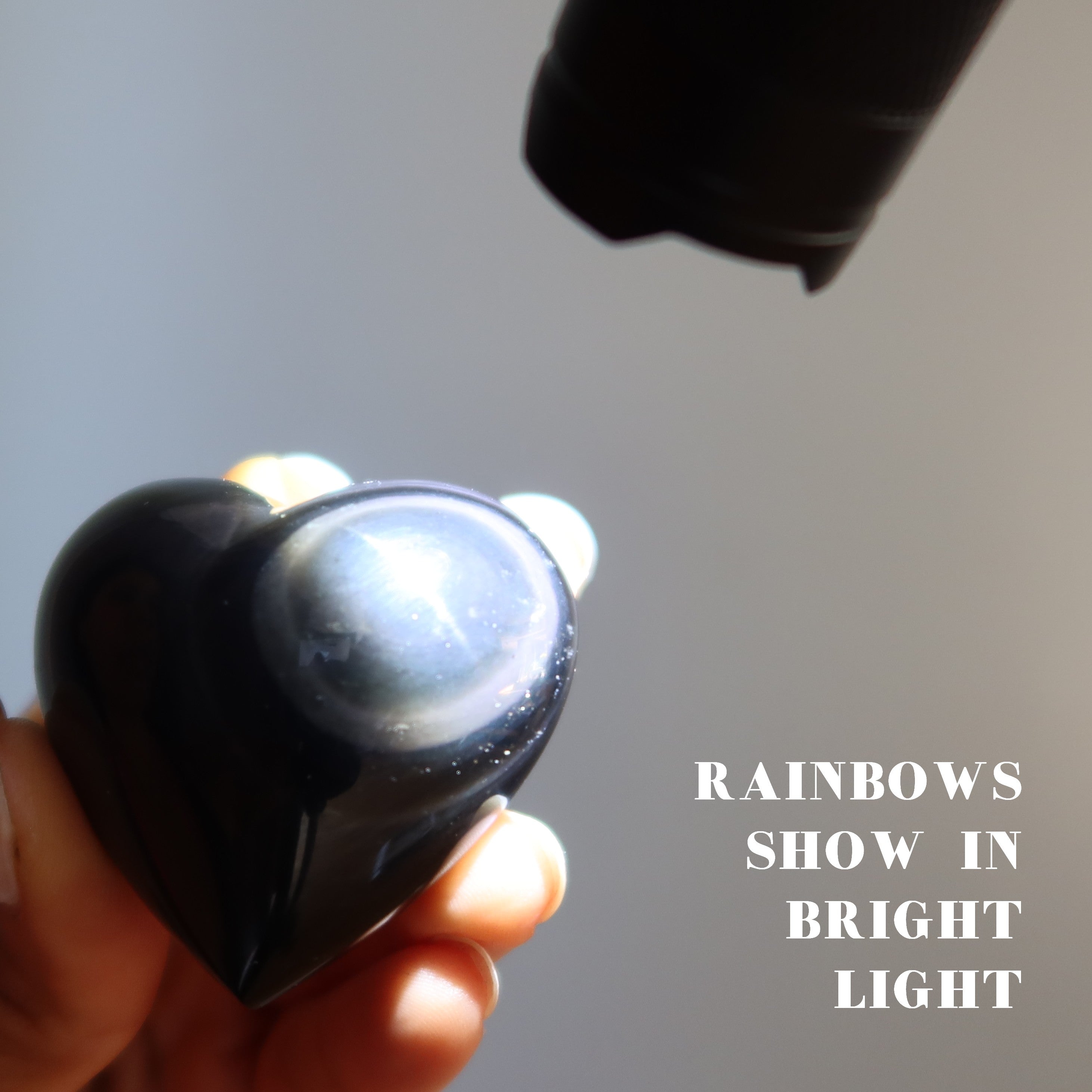 Regenbogen-Obsidian Herz Schönheit Liebe Edelstein