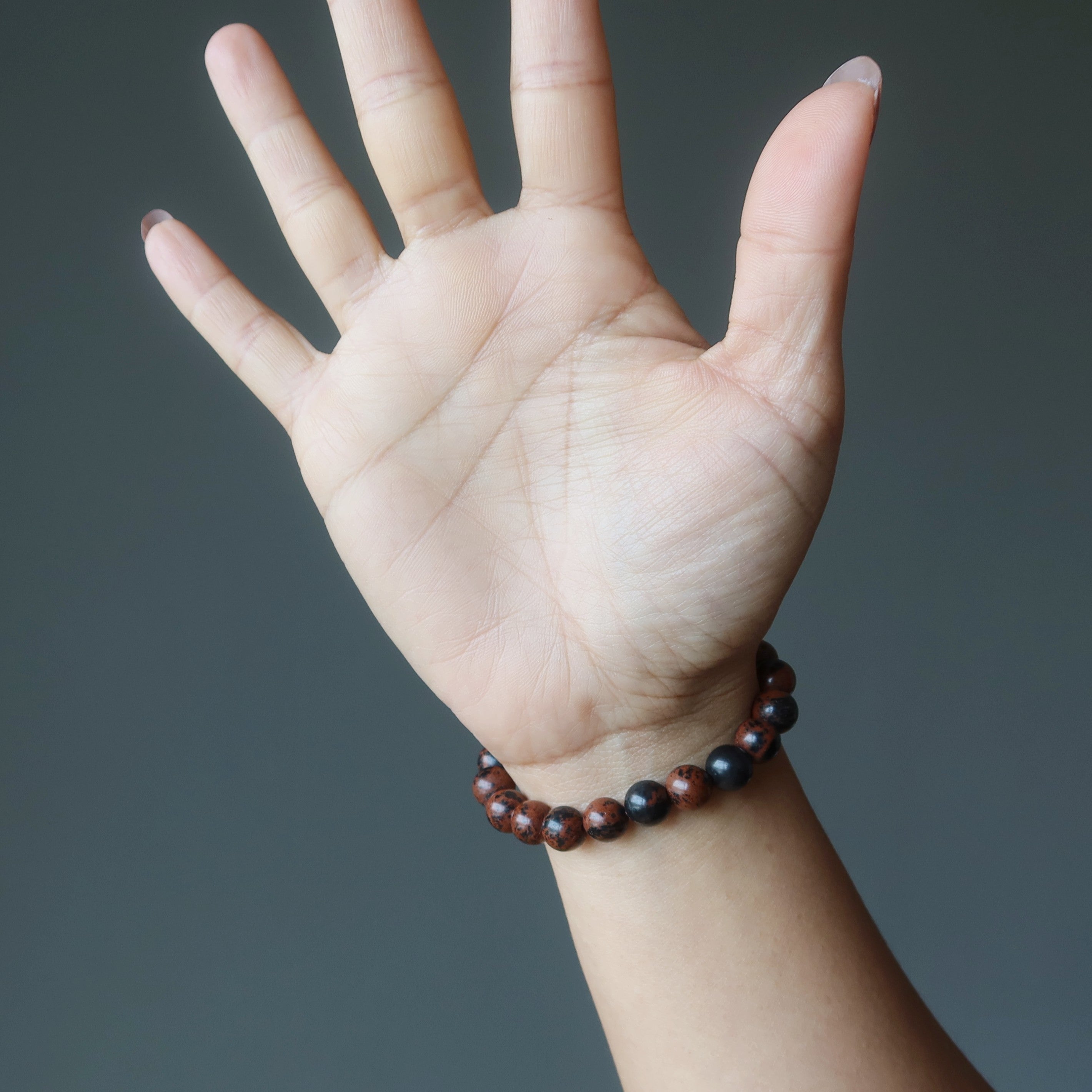 Mahogany Obsidian Bracelet Elegant Manifestation