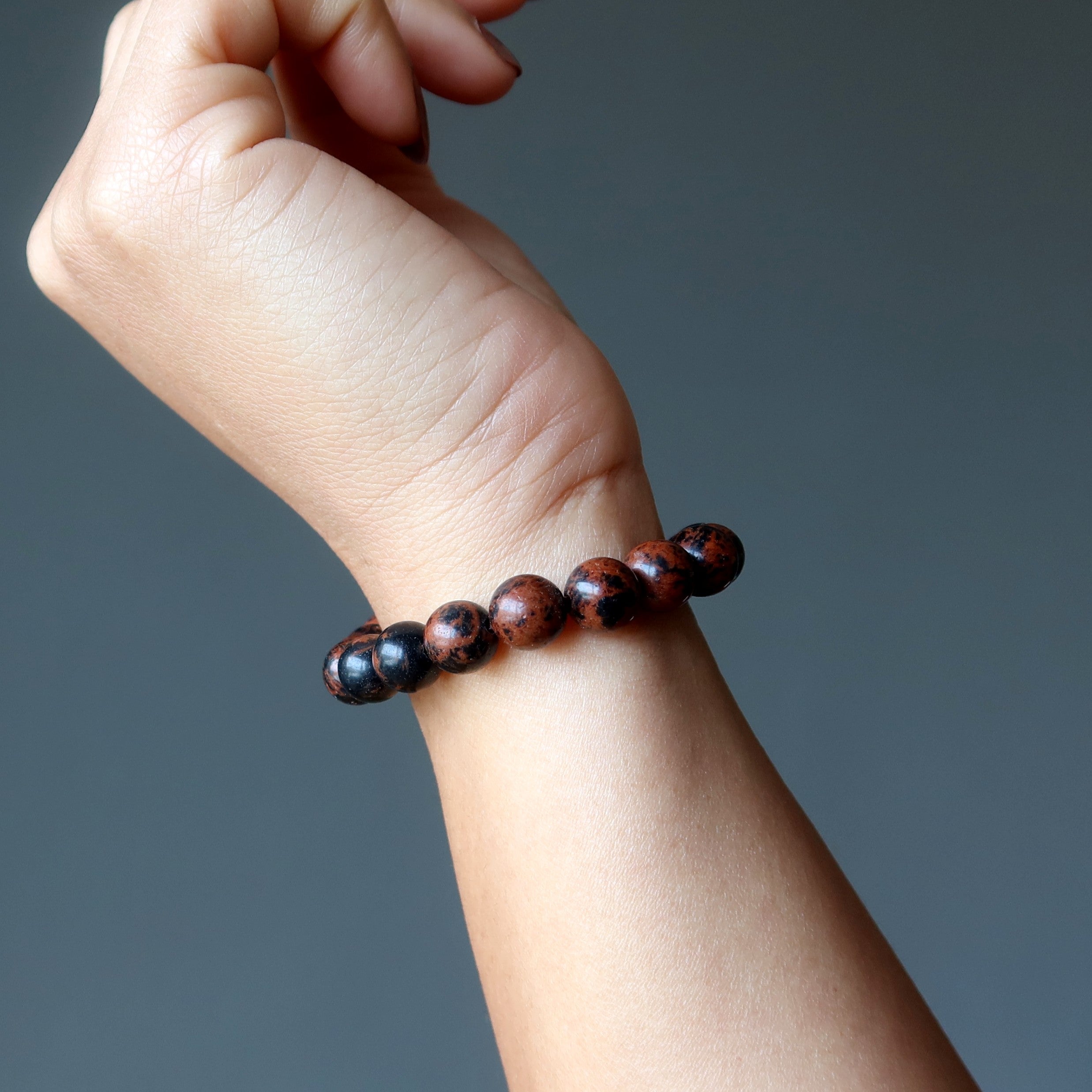 Mahogany Obsidian Bracelet Elegant Manifestation