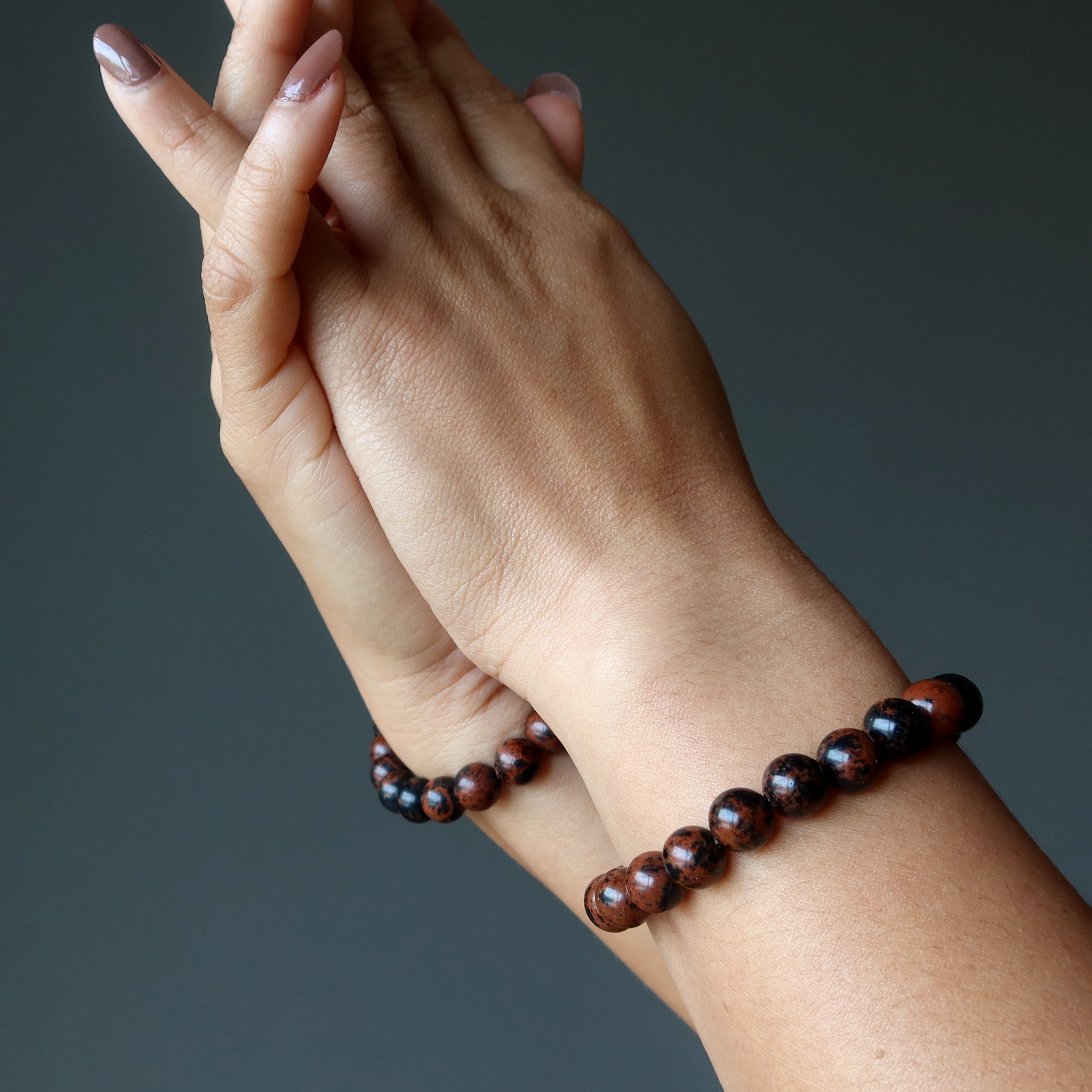 Mahogany Obsidian Bracelet Elegant Manifestation
