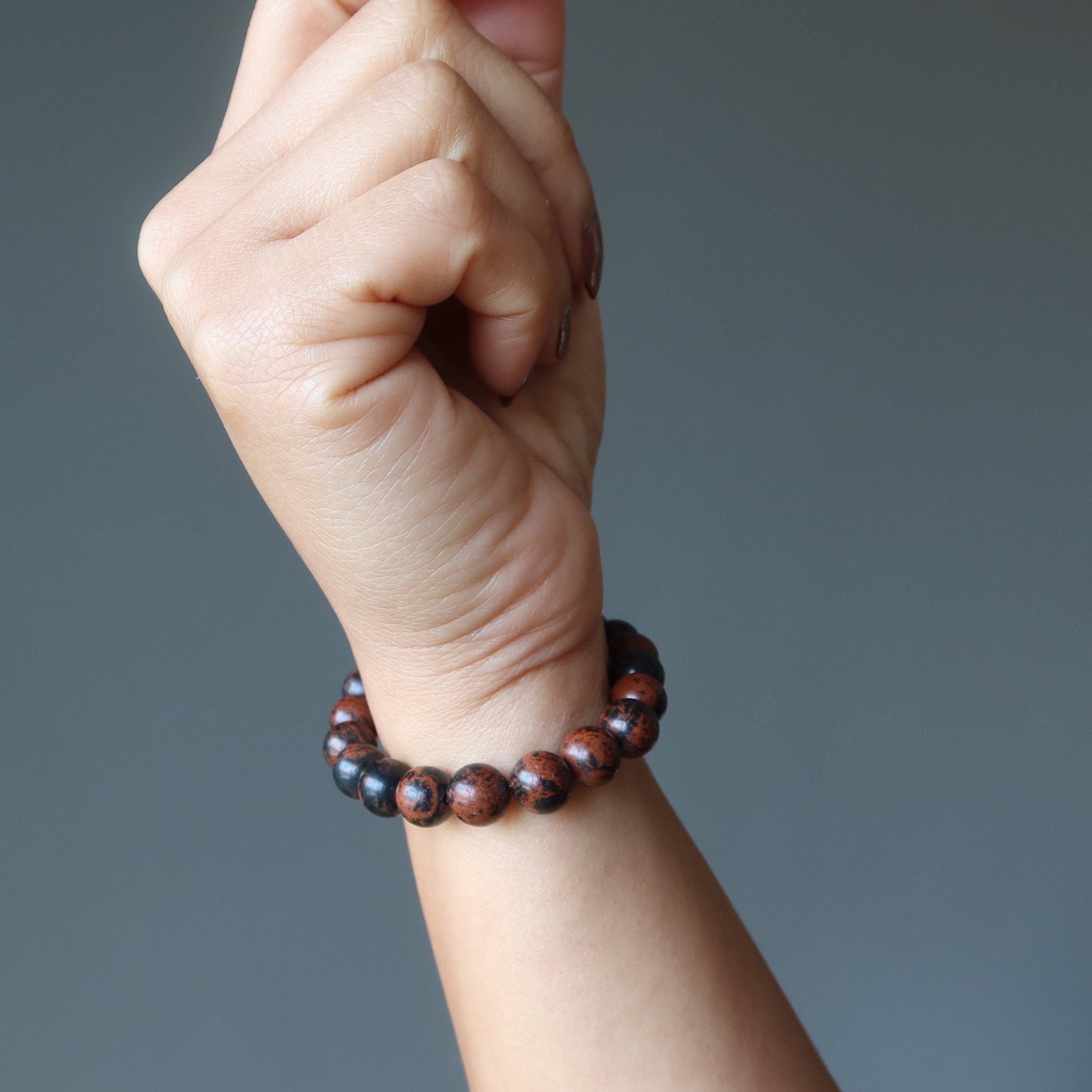 Mahogany Obsidian Bracelet Elegant Manifestation