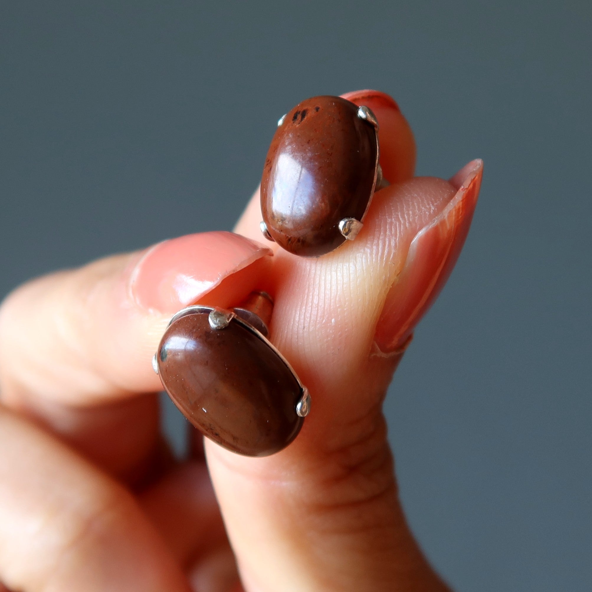 Mahogany Obsidian Earrings I'm a Stud Protection Gems