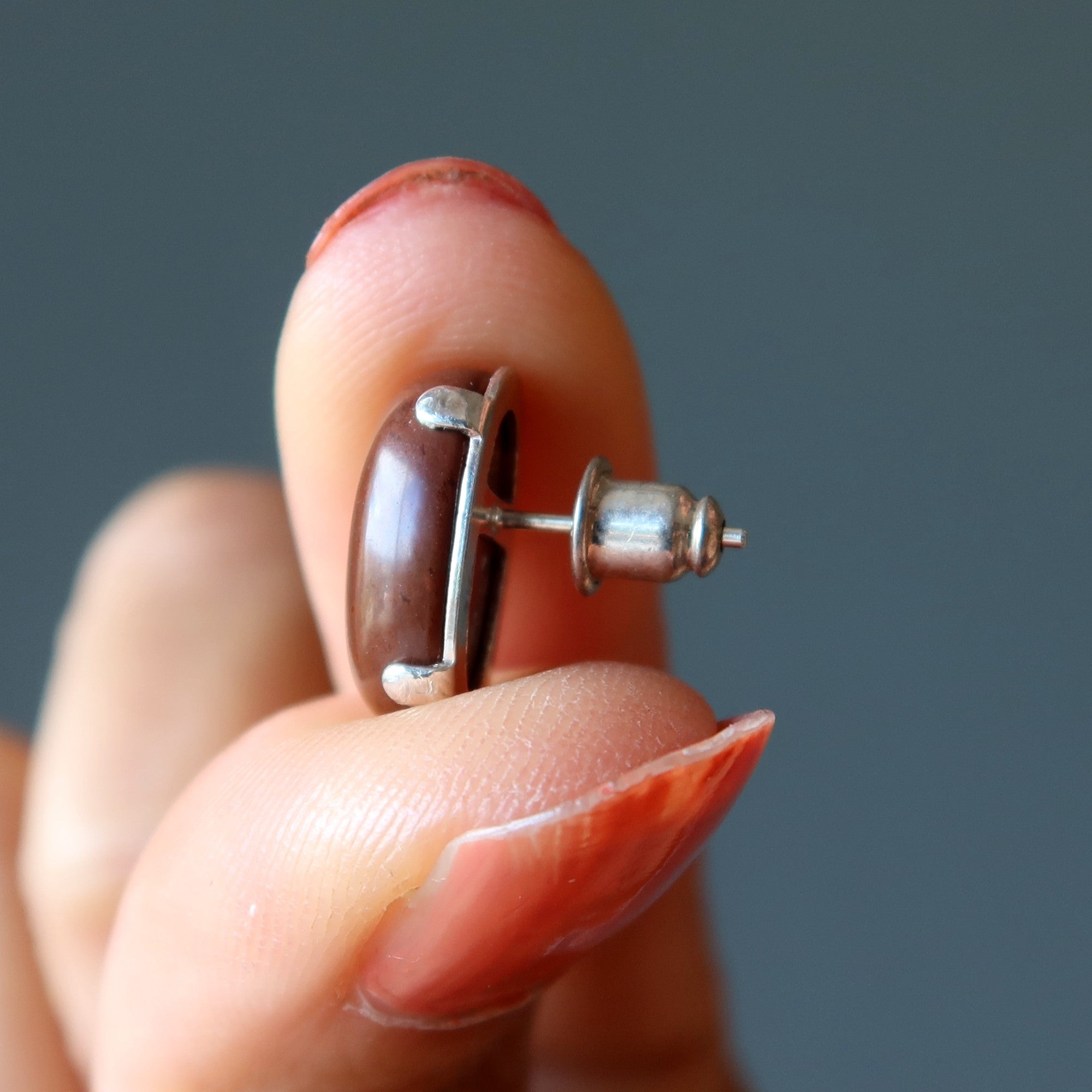 Mahogany Obsidian Earrings I'm a Stud Protection Gems