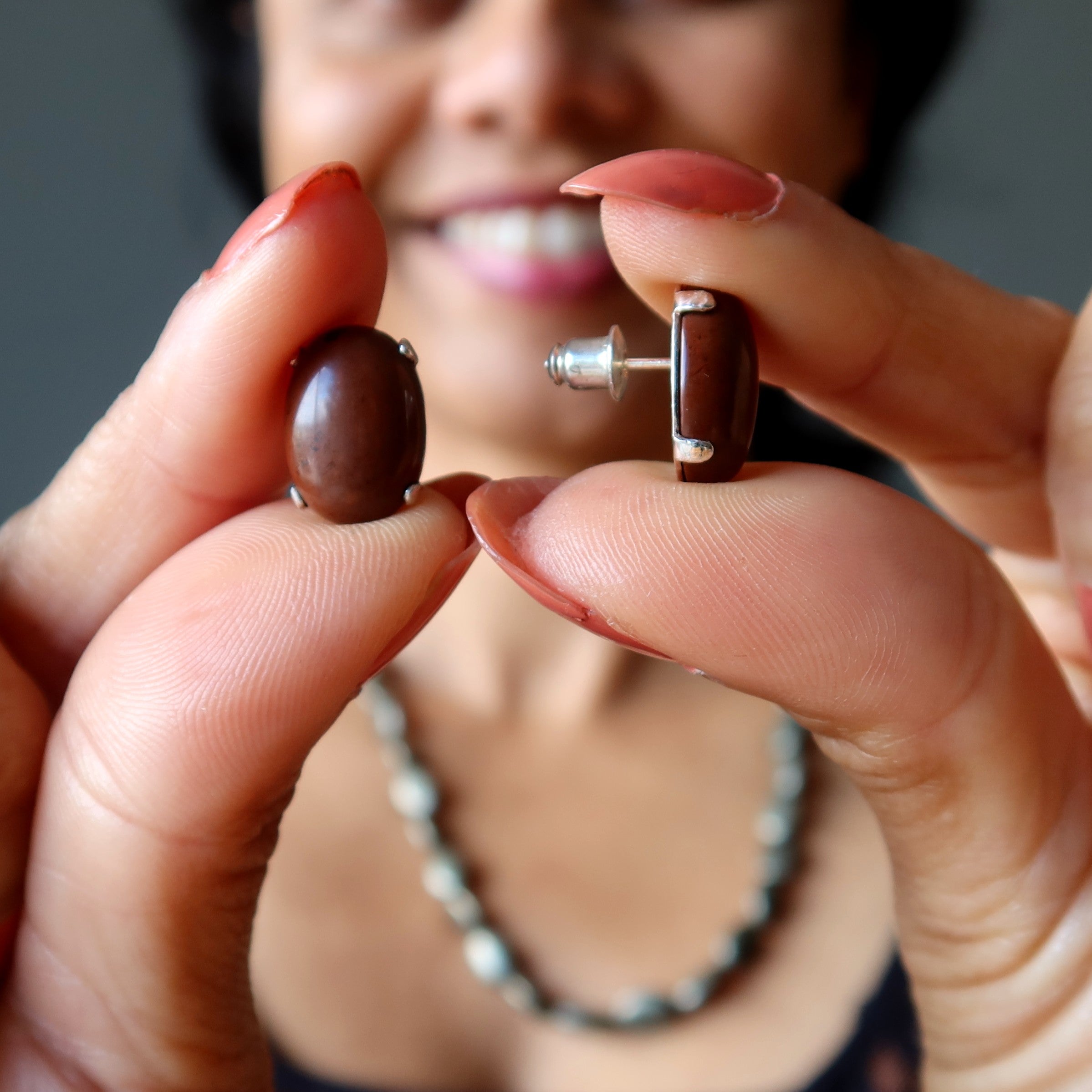 Mahogany Obsidian Earrings I'm a Stud Protection Gems