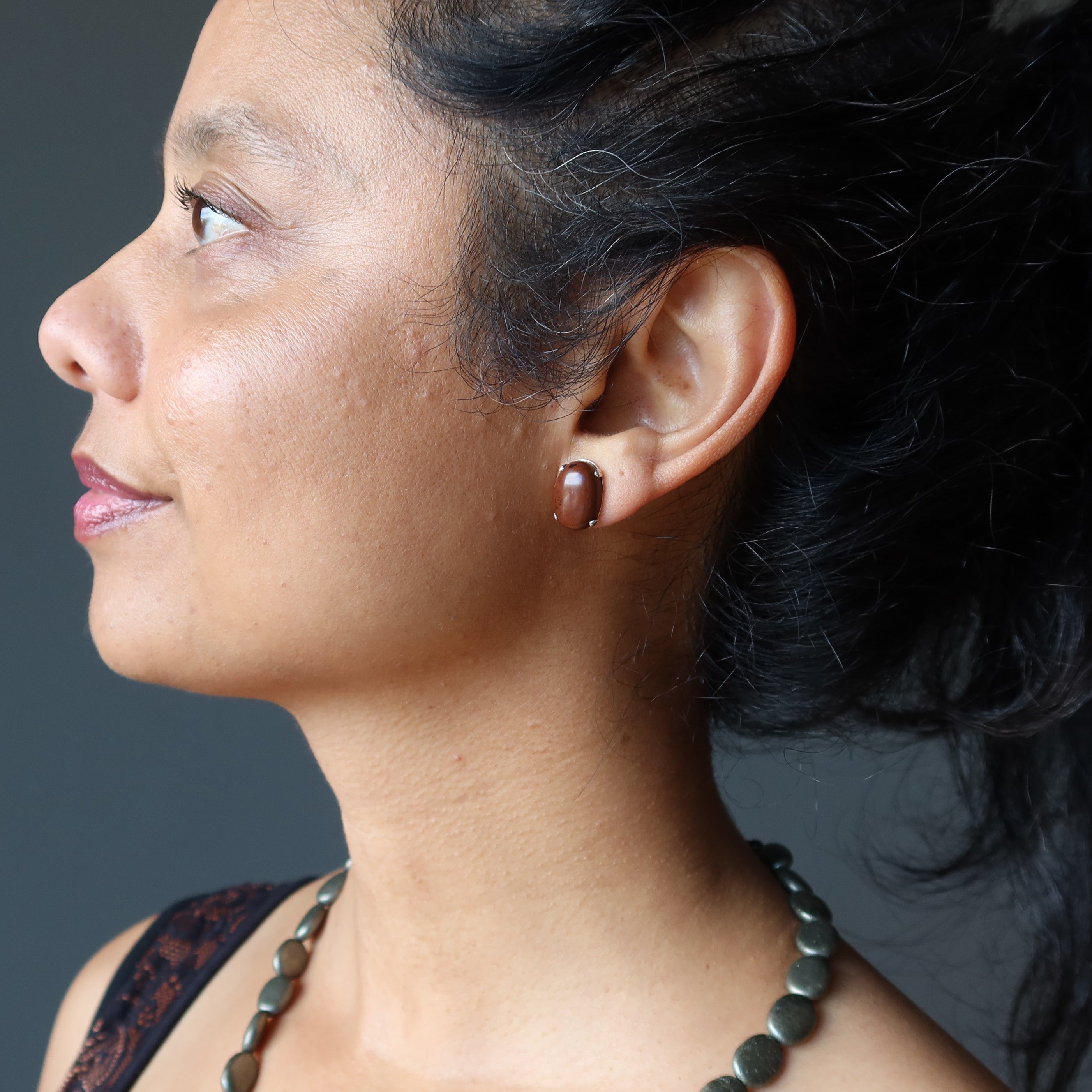 Mahogany Obsidian Earrings I'm a Stud Protection Gems