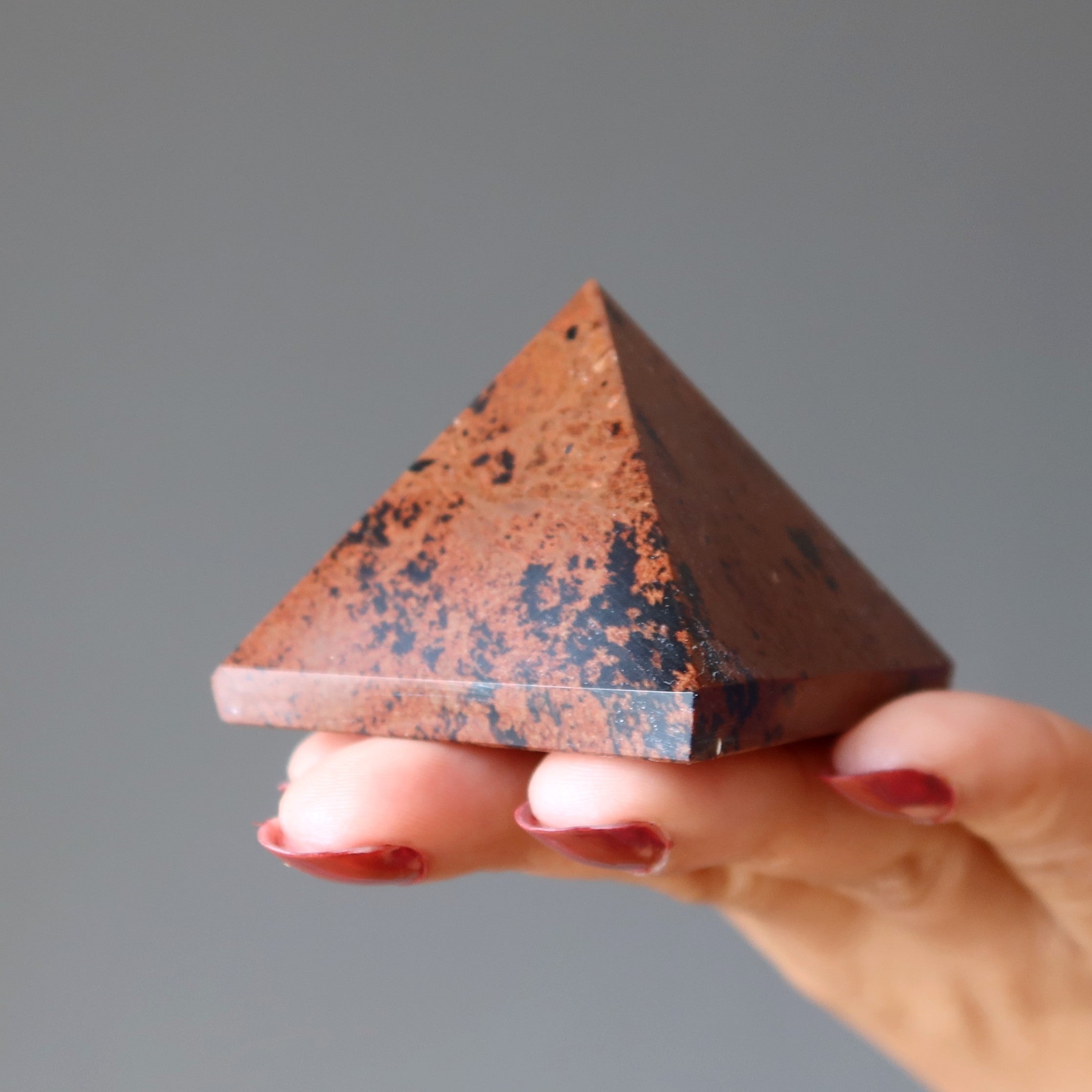 Mahogany Obsidian Pyramid Stately Protection