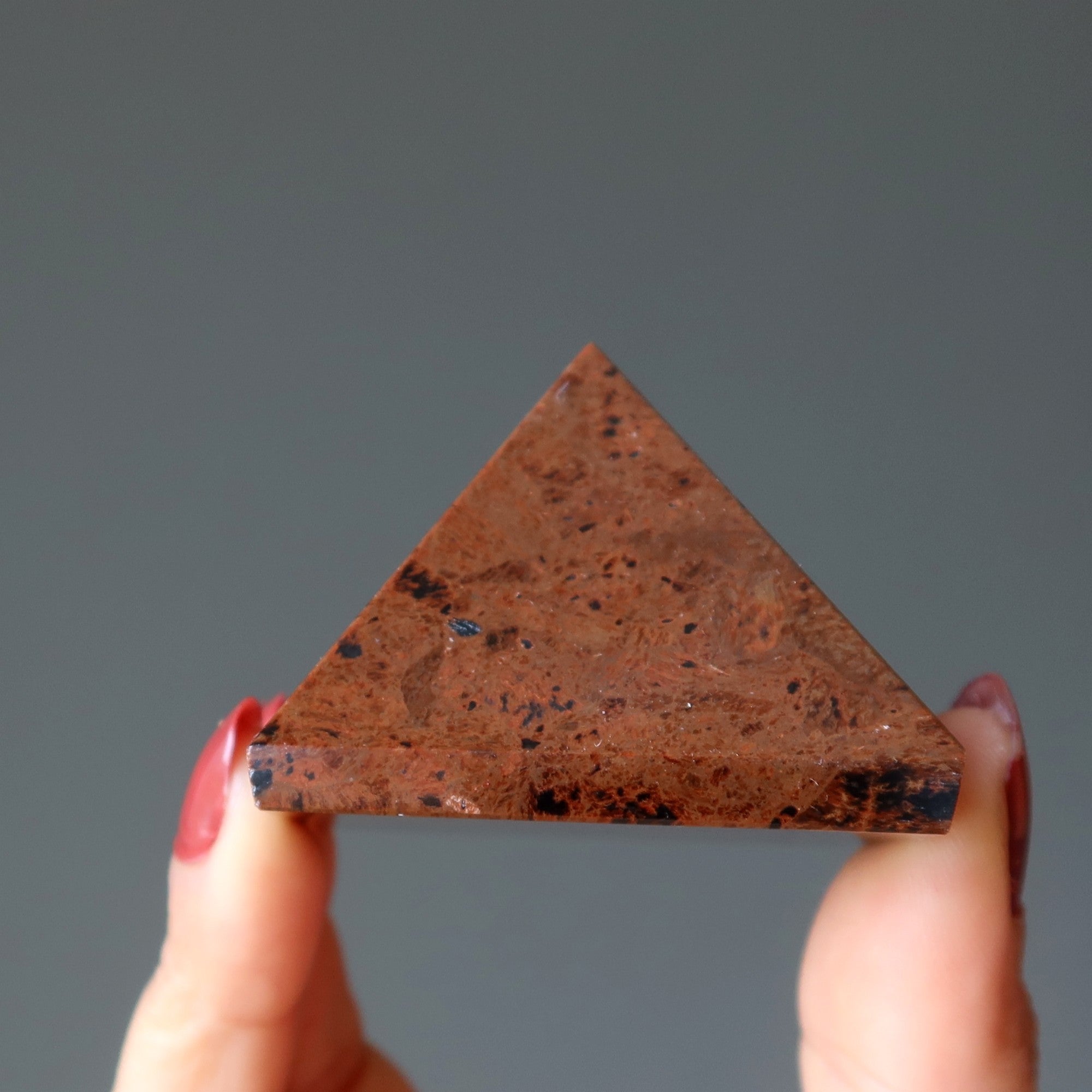 Mahogany Obsidian Pyramid Stately Protection