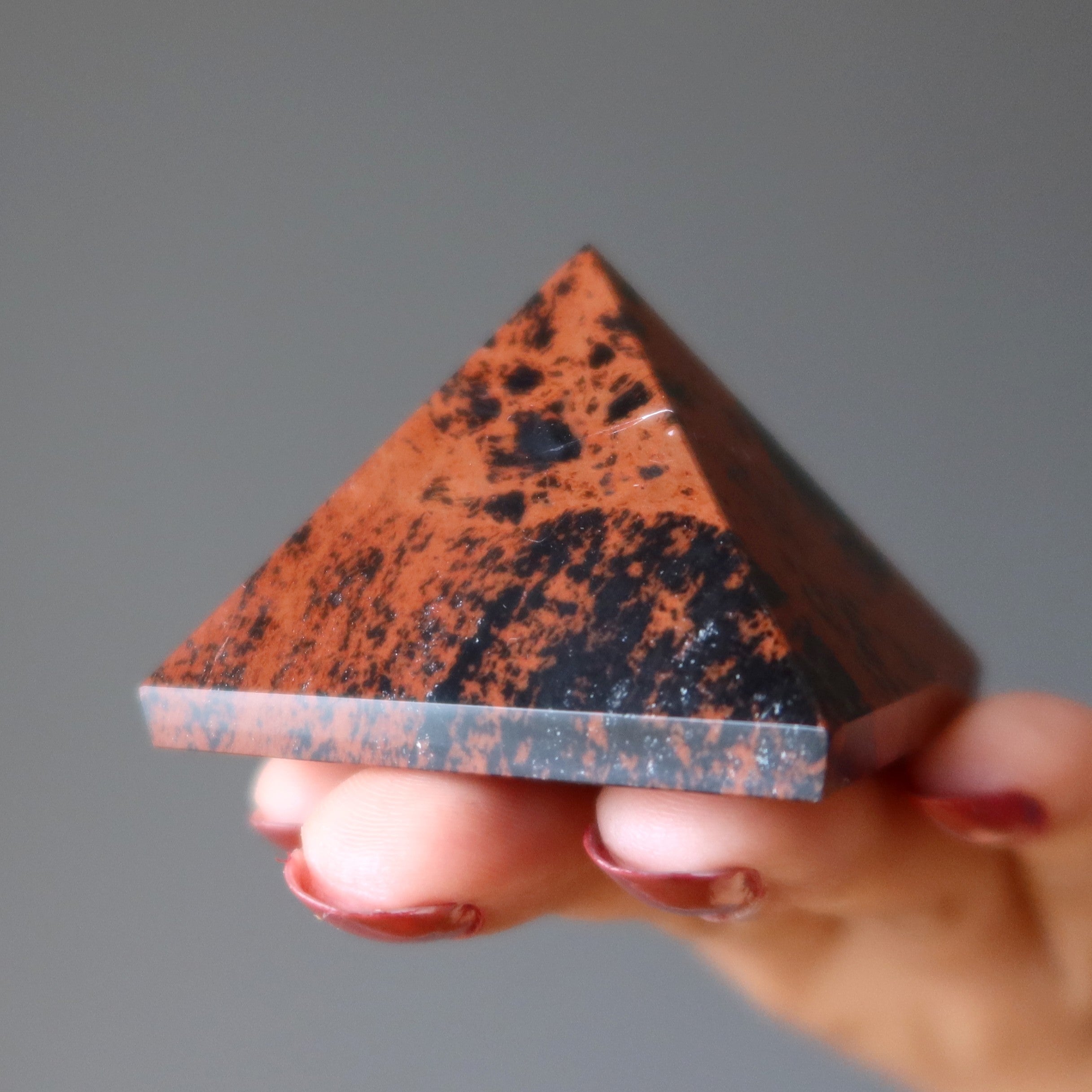 Mahogany Obsidian Pyramid Stately Protection