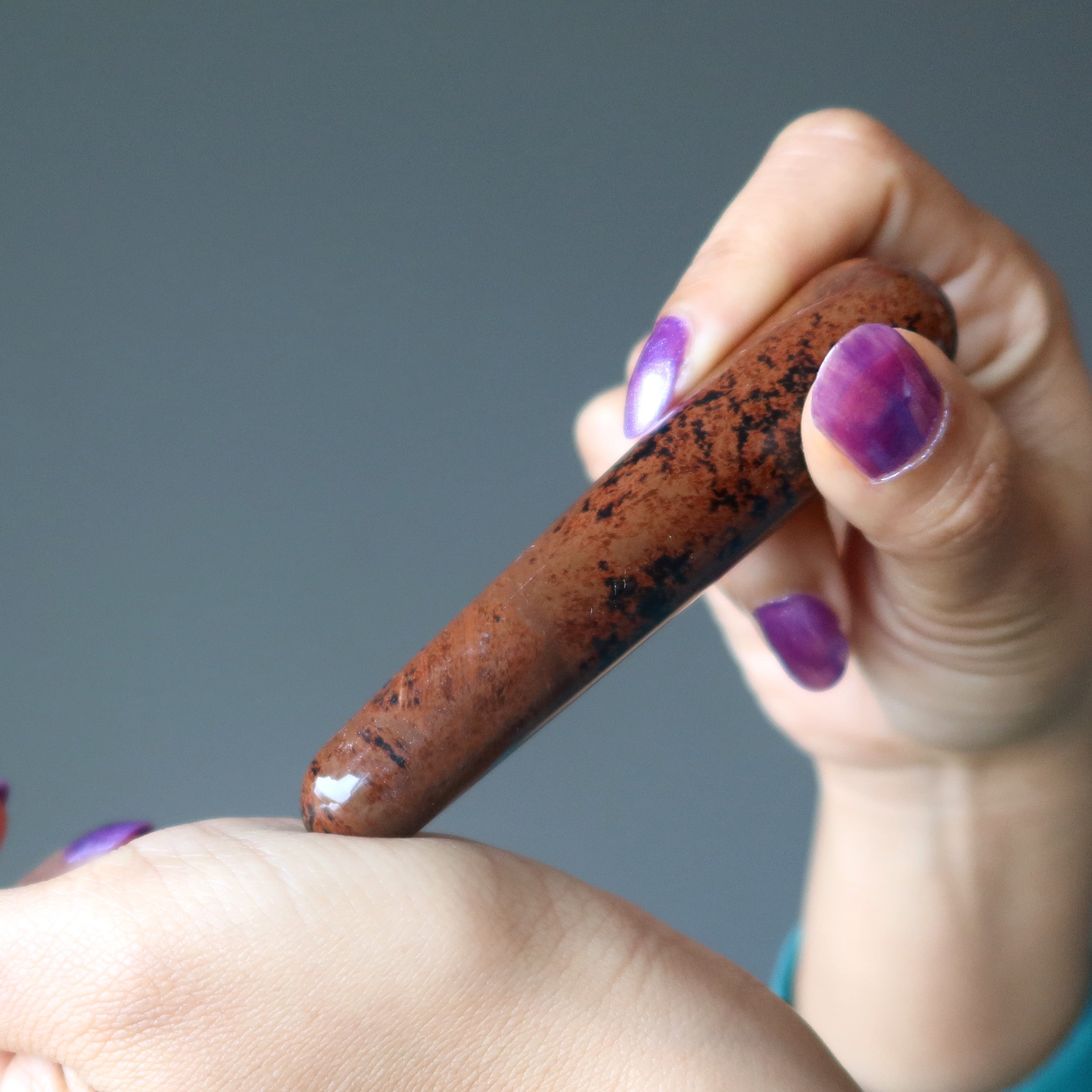 Mahogany Obsidian Massage Wand Knead the Knot