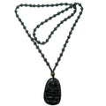 Black Obsidian Necklace Kwan Yin Goddess Protection