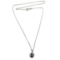 Collier Athéna en argent sterling et obsidienne noire