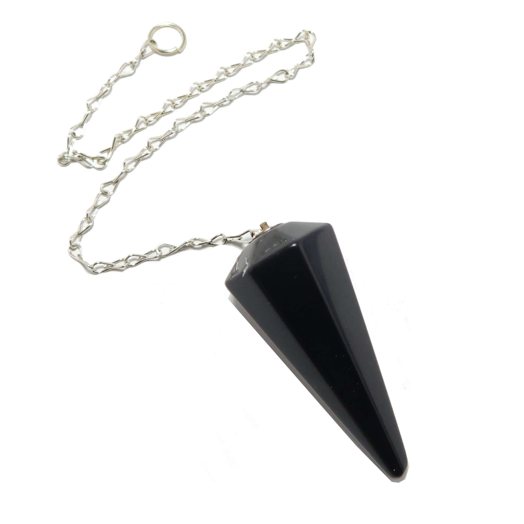 Pendentif en obsidienne noire Protection mentale profonde