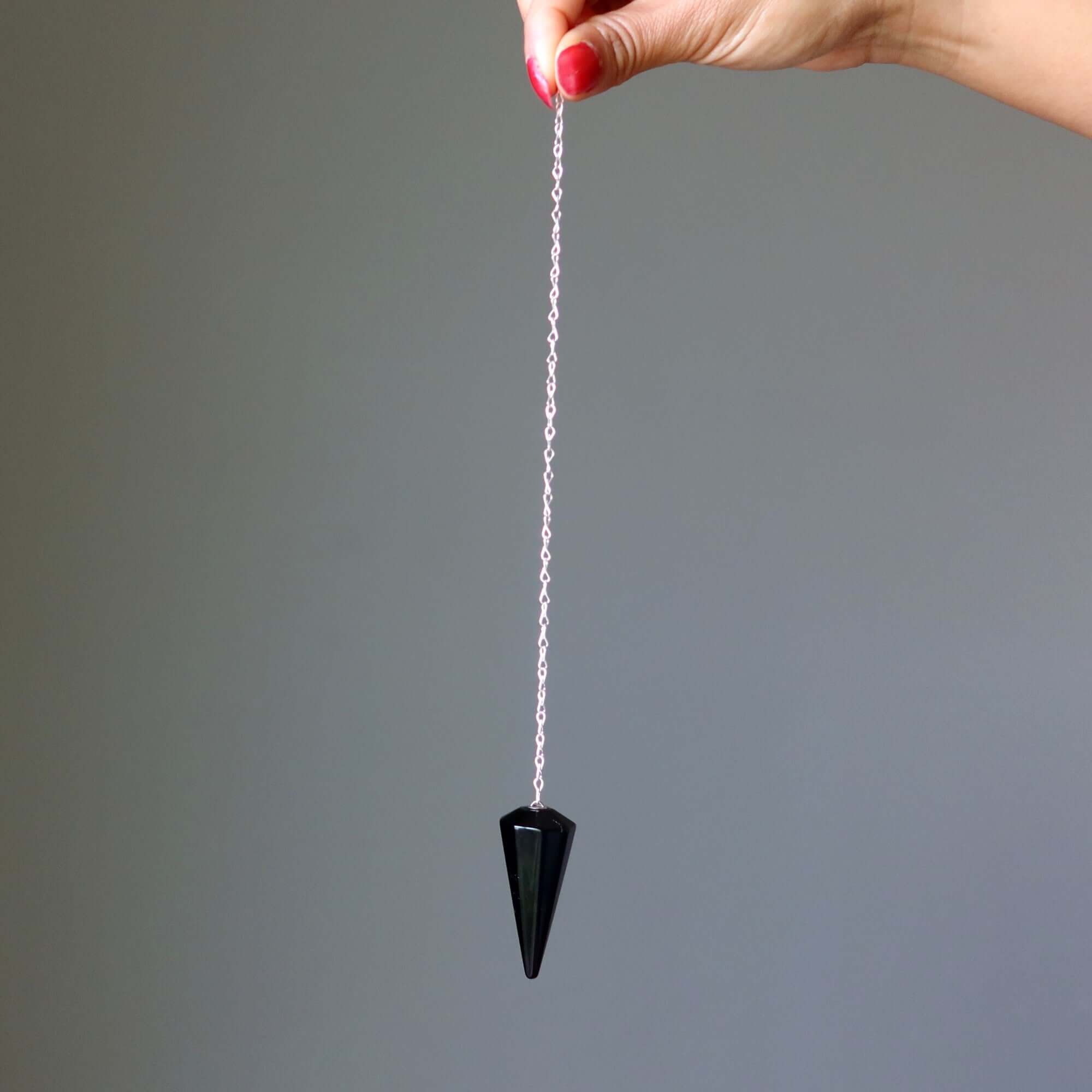 Pendentif en obsidienne noire Protection mentale profonde