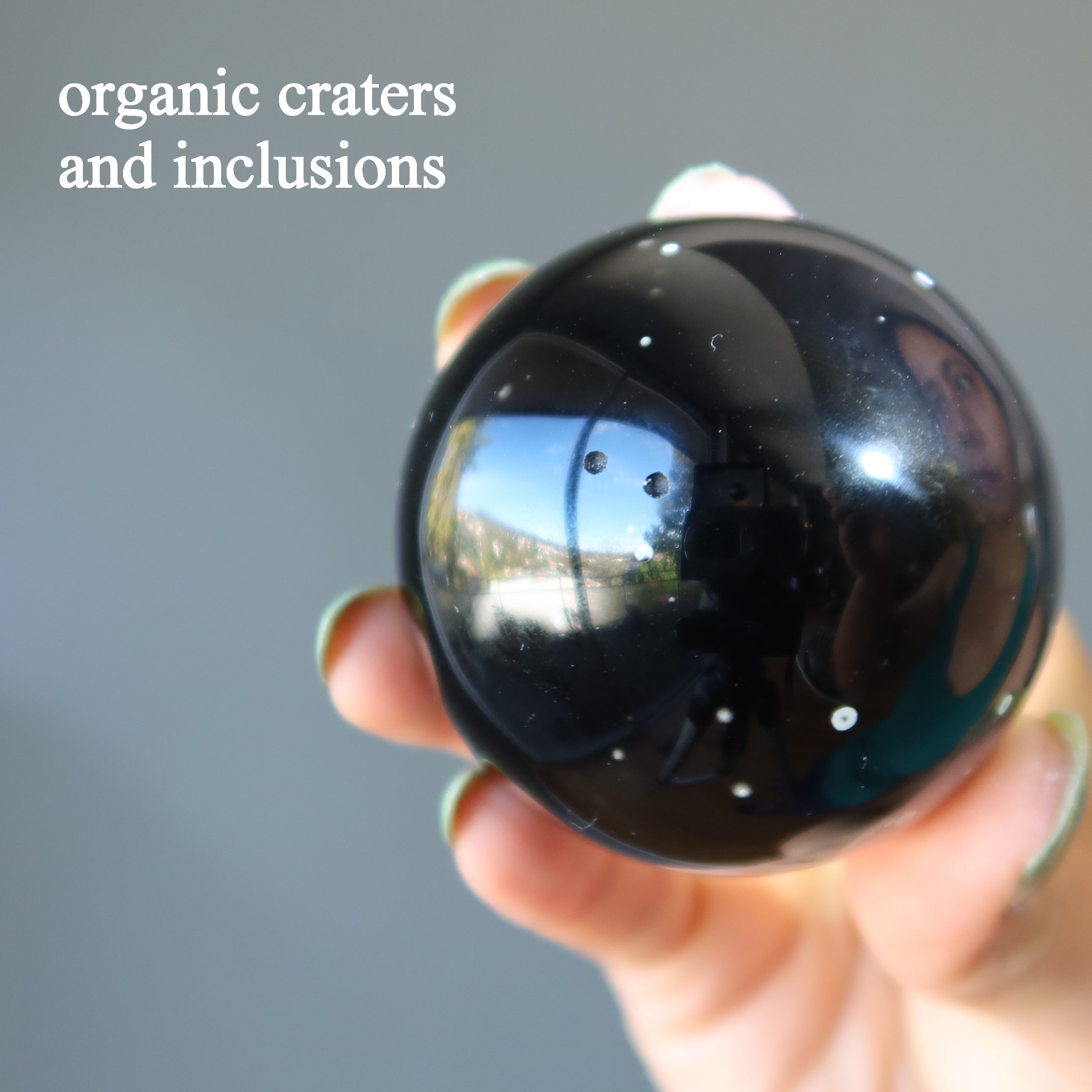 Rainbow Obsidian Sphere Purple Orb Crystal Ball