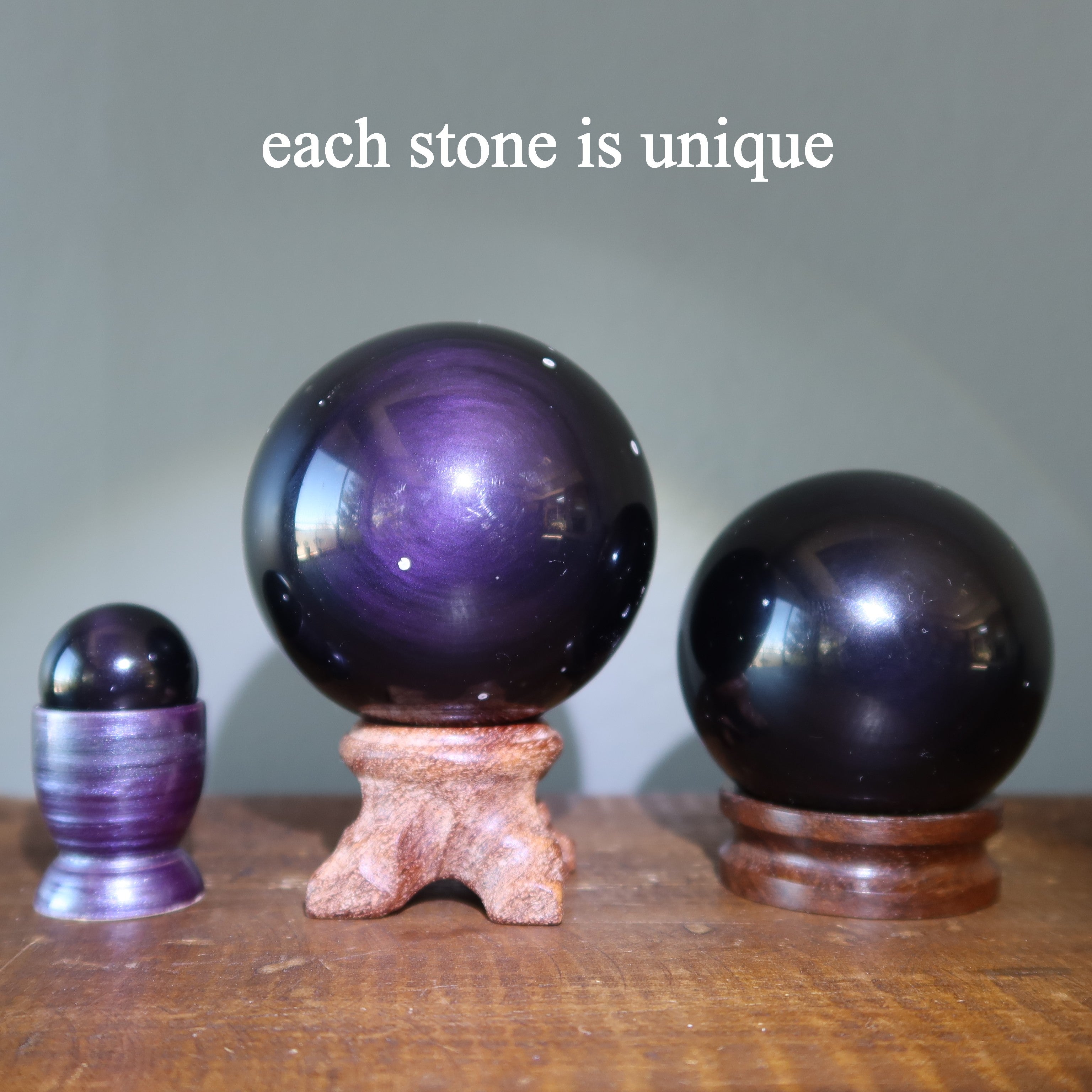 Rainbow Obsidian Sphere Purple Orb Crystal Ball