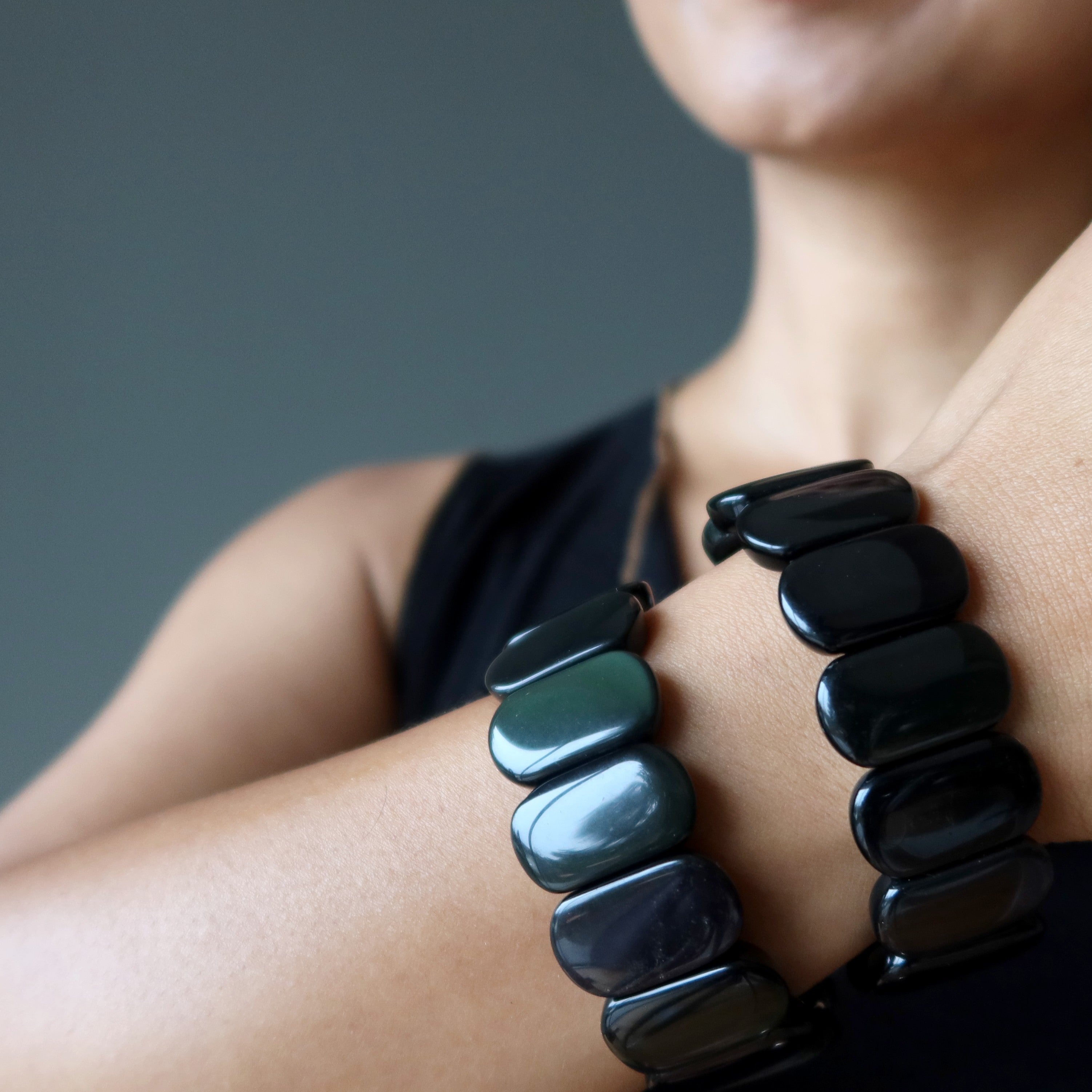 Regenbogen-Obsidian-Armband Schutzwand Kristall