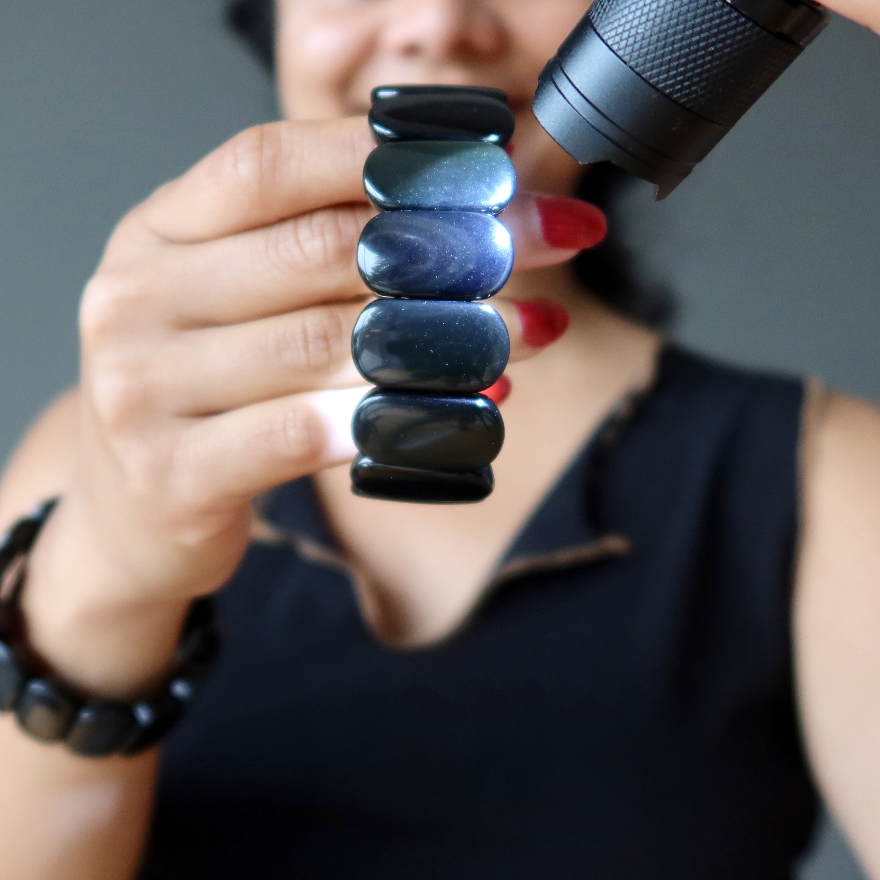Regenbogen-Obsidian-Armband Schutzwand Kristall