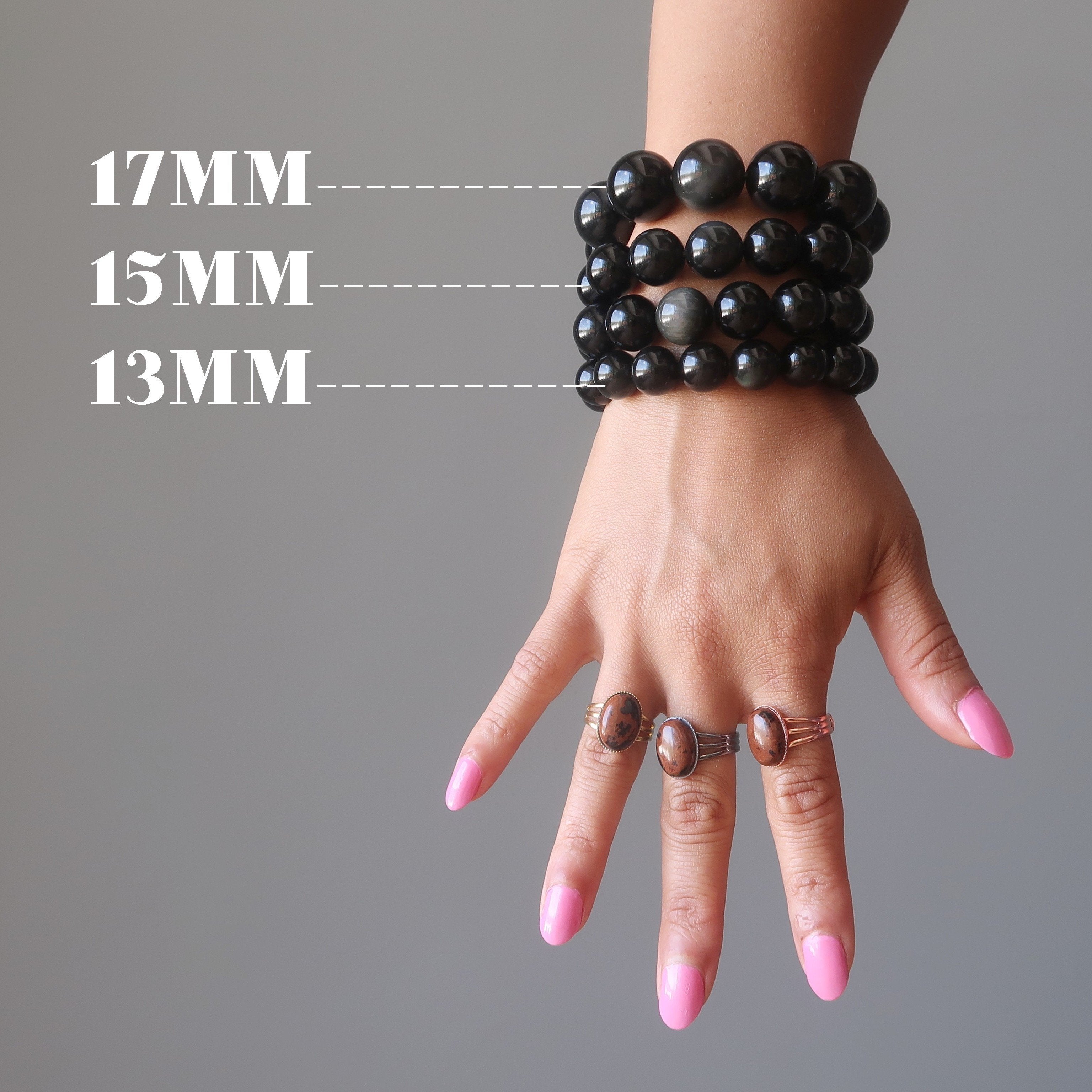 Regenbogen Obsidian Armband Hoffnung Siegt Heilstein