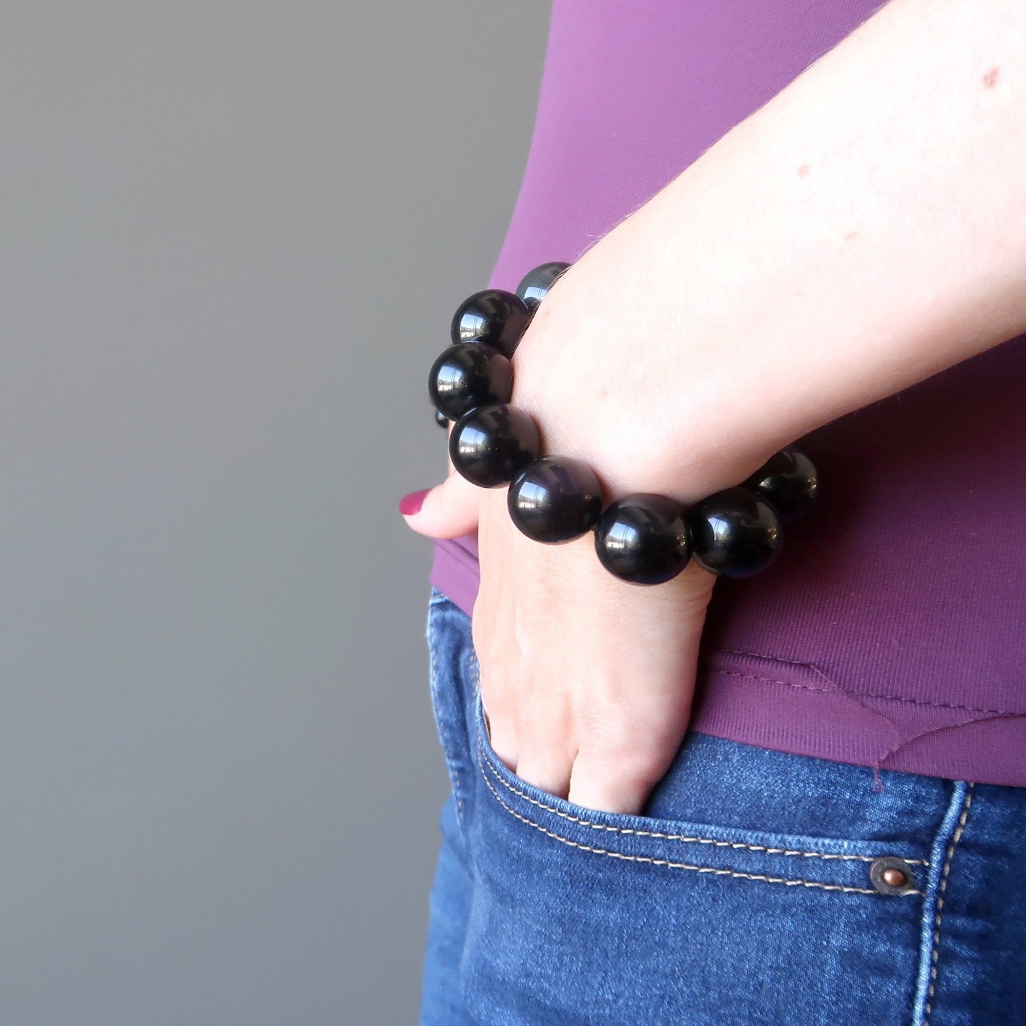 Regenbogen Obsidian Armband Hoffnung Siegt Heilstein
