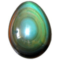 Rainbow Obsidian Egg Higher Chakras Glowing Energy Stone