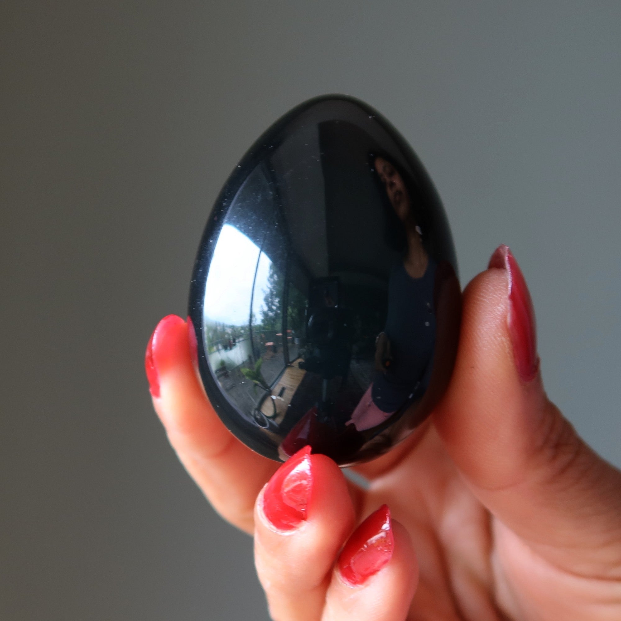Rainbow Obsidian Egg Higher Chakras Glowing Energy Stone