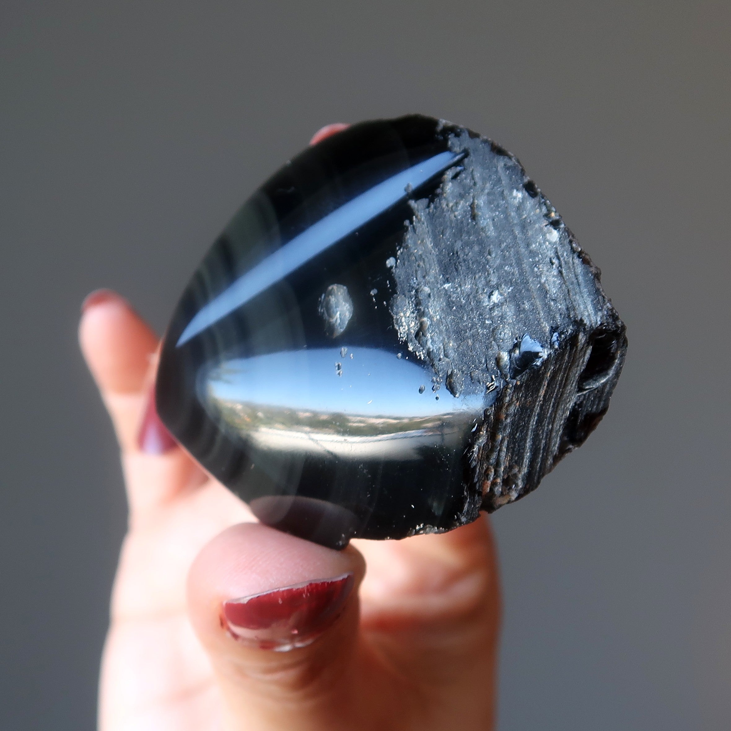 Rainbow Obsidian Heart Love Eruption of Colors