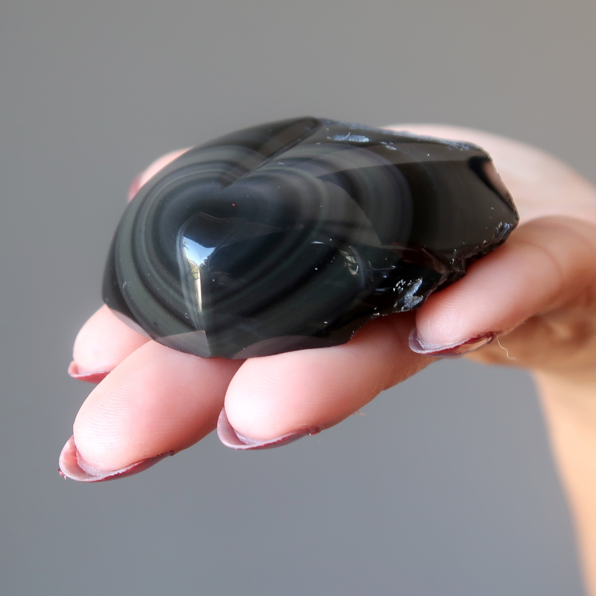 Rainbow Obsidian Heart Love Eruption of Colors